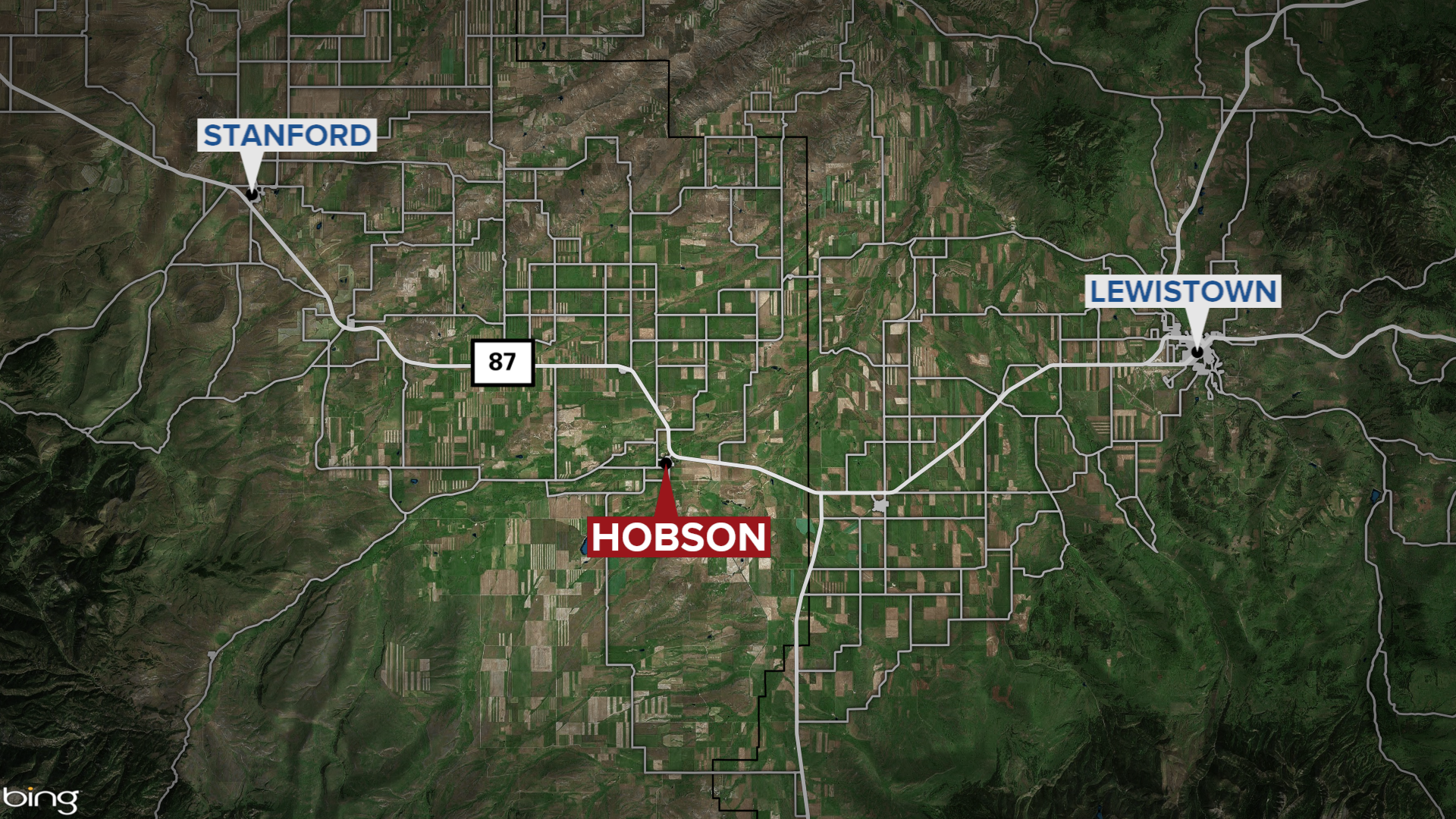 hobson montana map