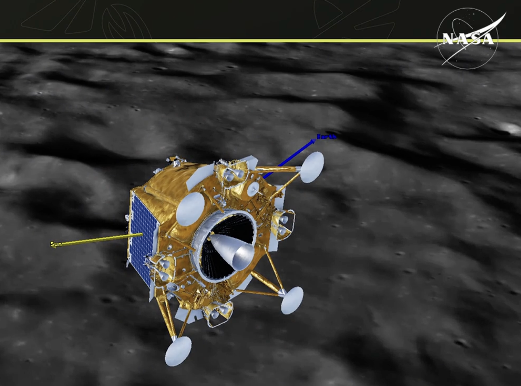 A picture from NASA of Blue Ghost Mission One. 