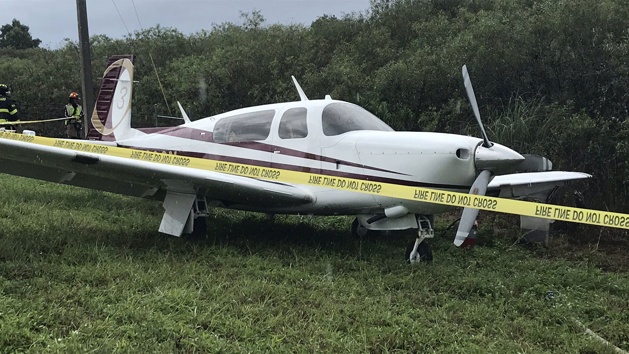 A small plane made an emergency landing on Interstate 75 in Broward County on Sept. 9, 2020.