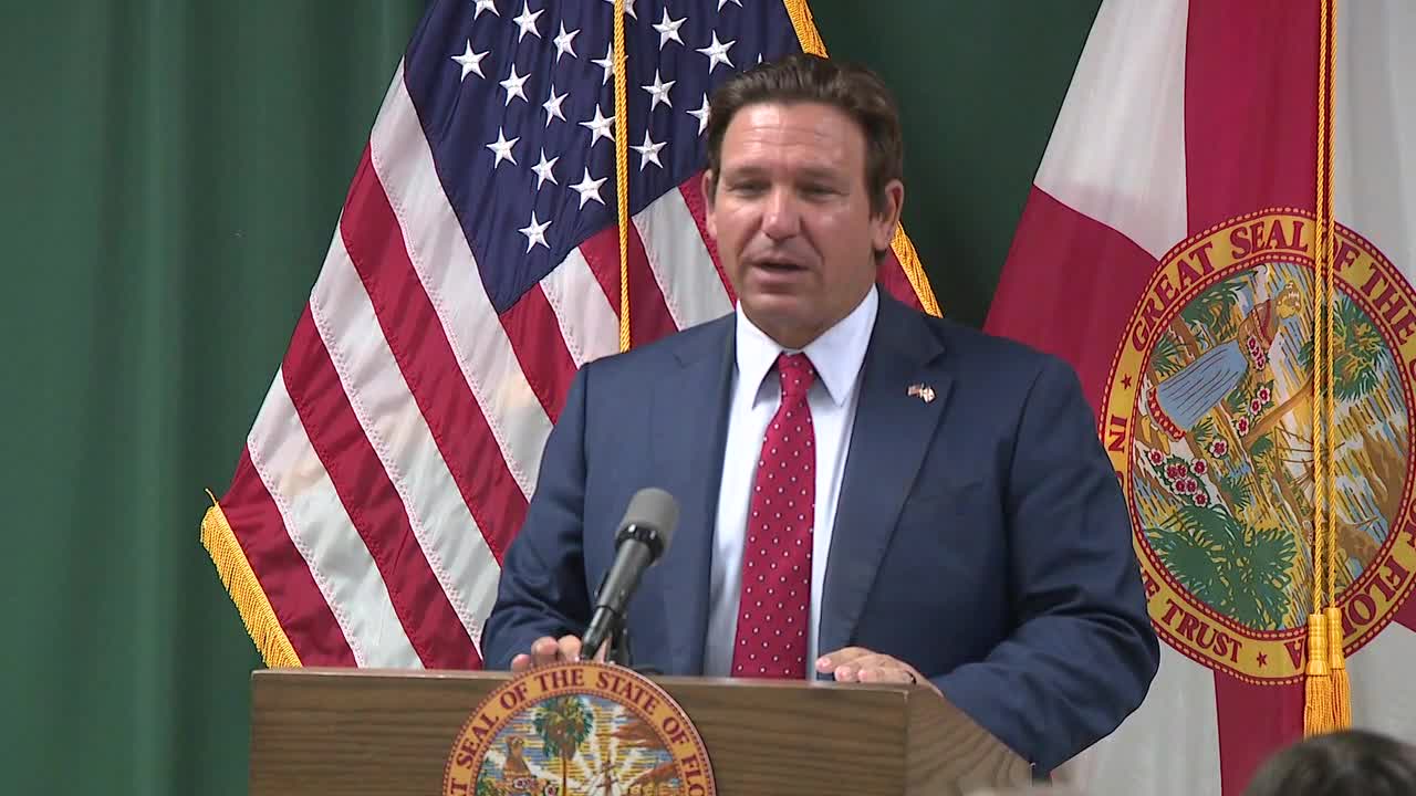 Gov. DeSantis holds press conference in Land O' Lakes