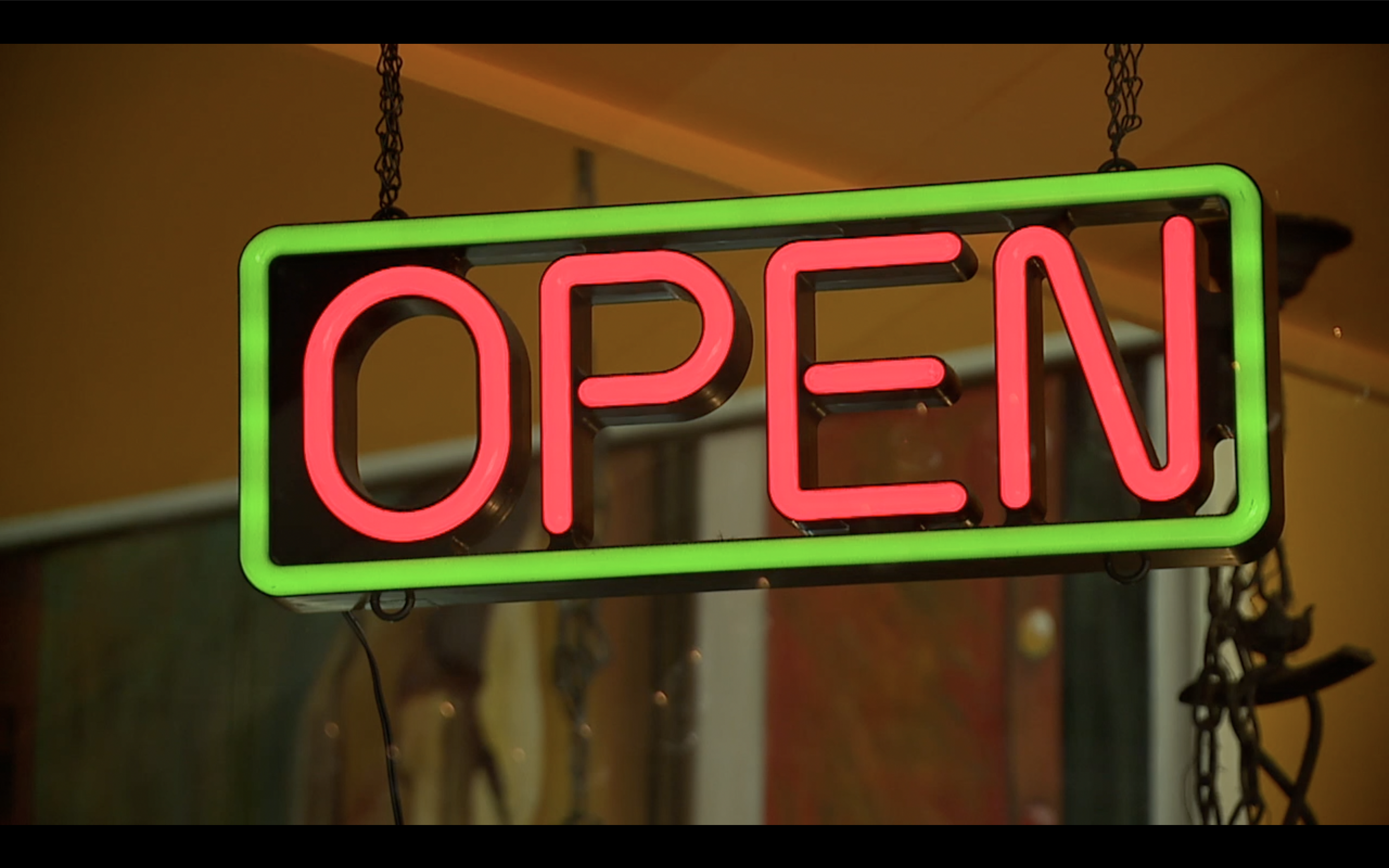 restaurant open sign