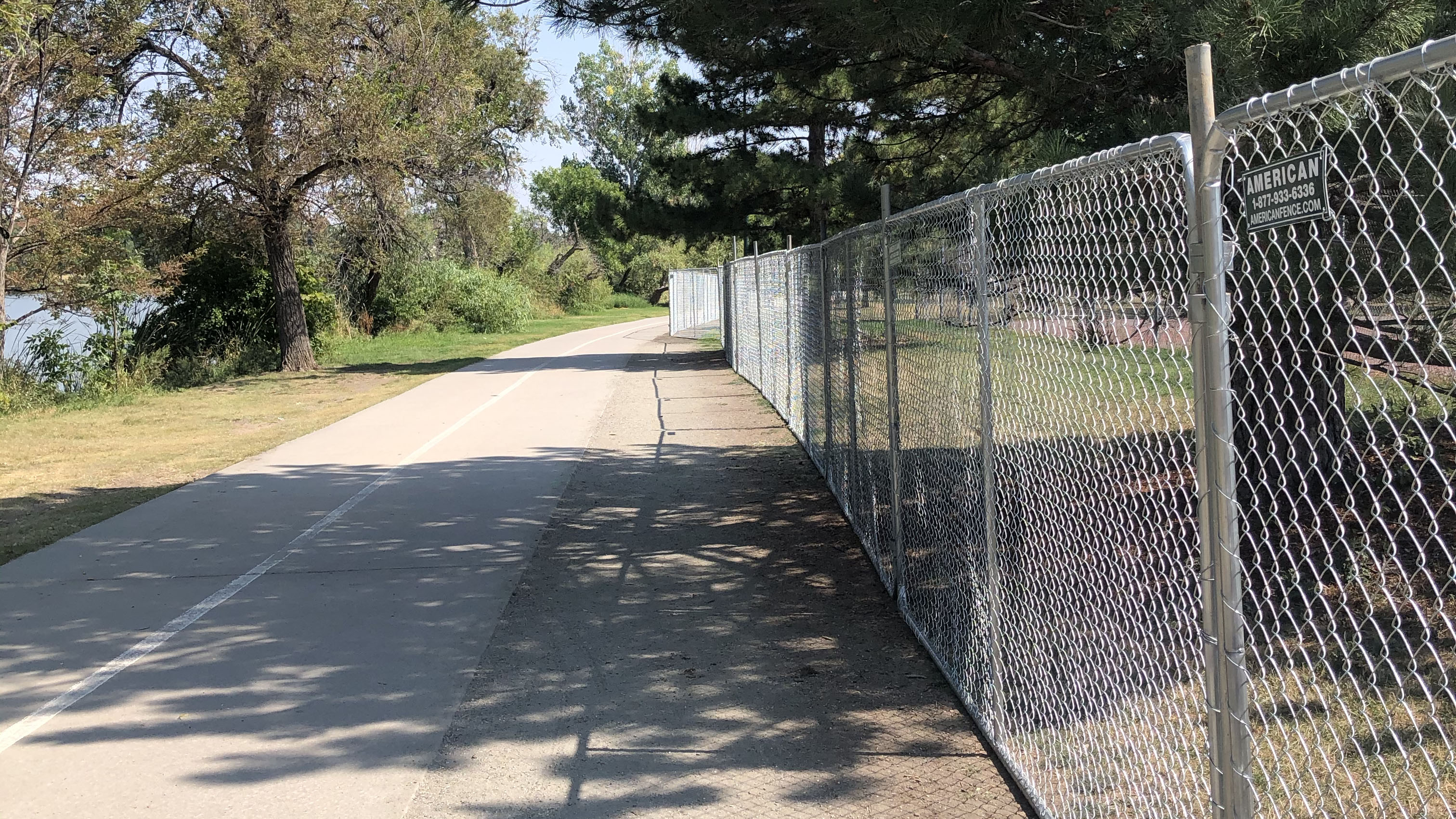 Sloan Lake fencing up Sept 2021