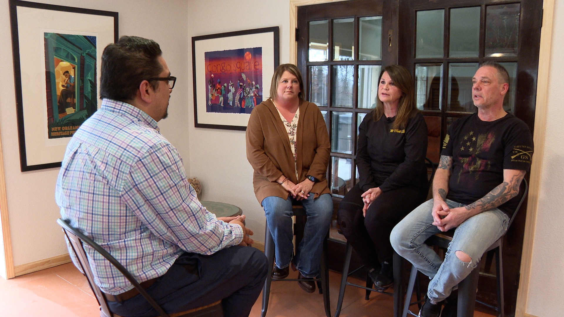 Vicki DeVader, Terri White & Dan Stevens, friends of Christy and Paul Akeo