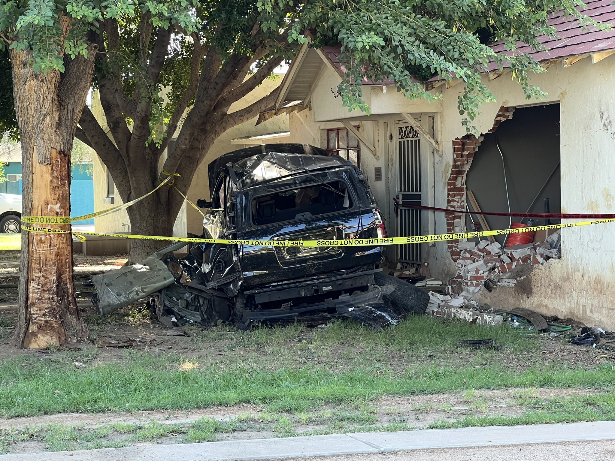 Glendale car into house