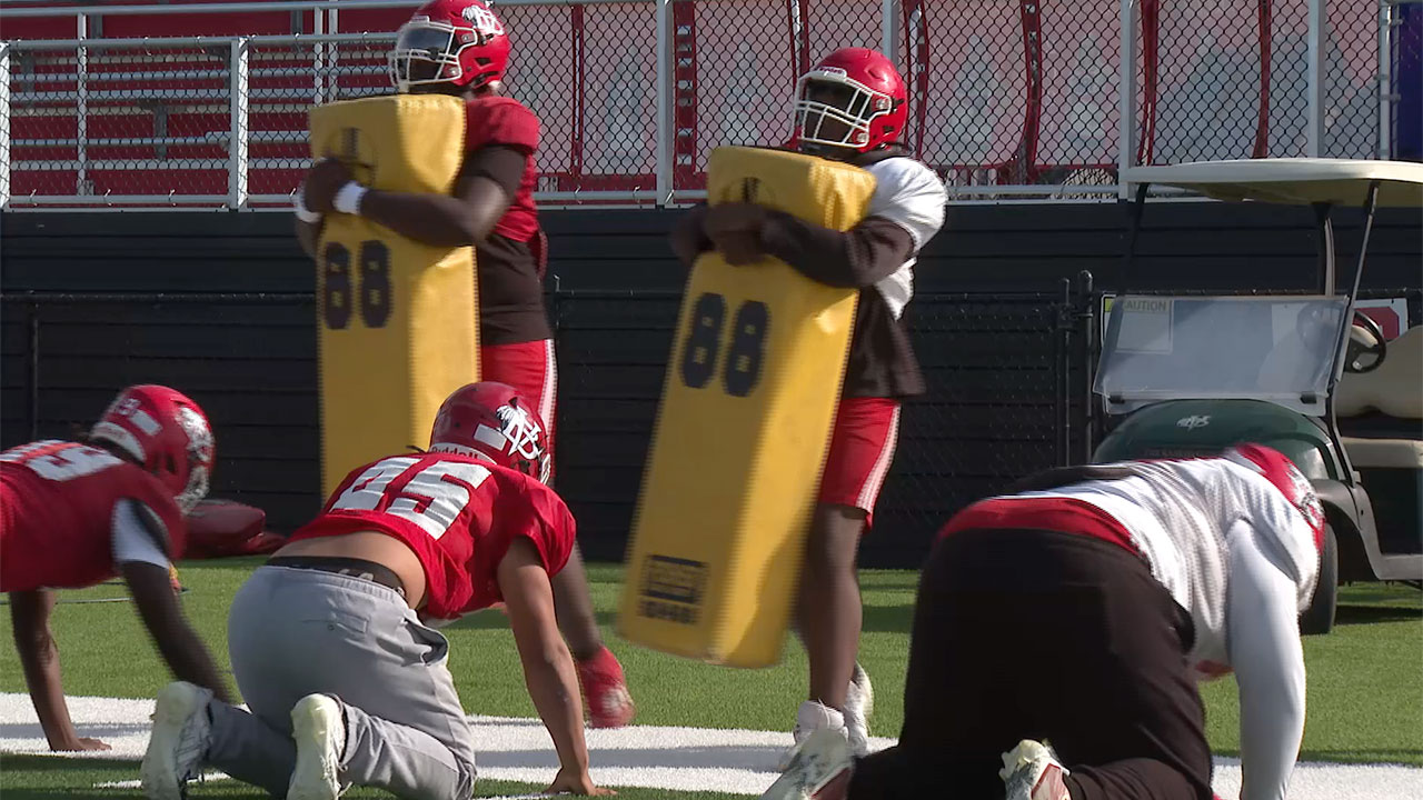 Vero Beach High School football team practices on Nov. 11, 2025.