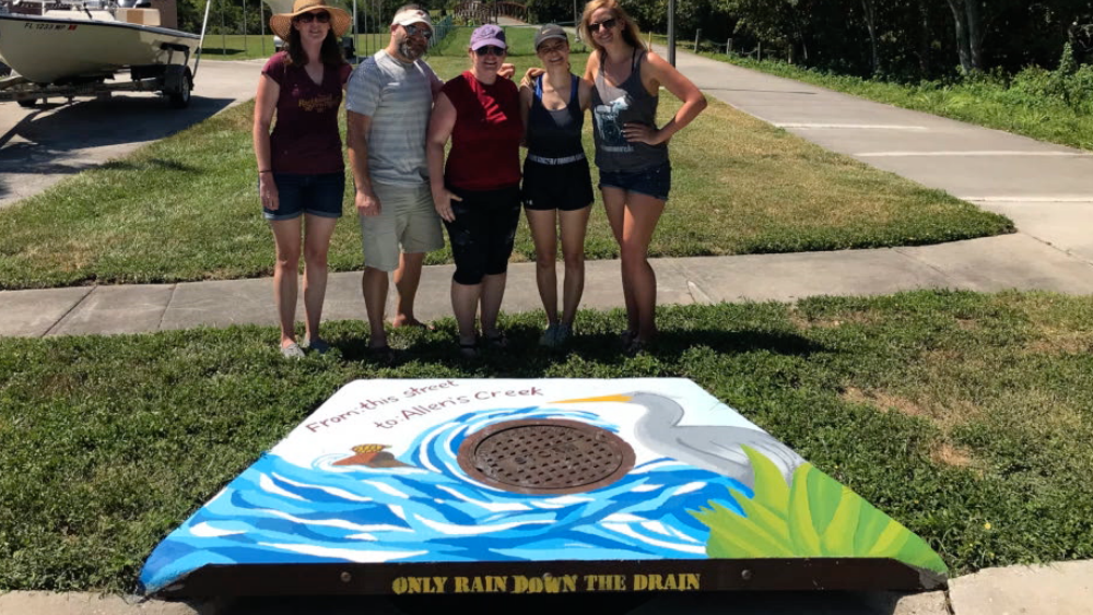 painted storm drain Clearwater