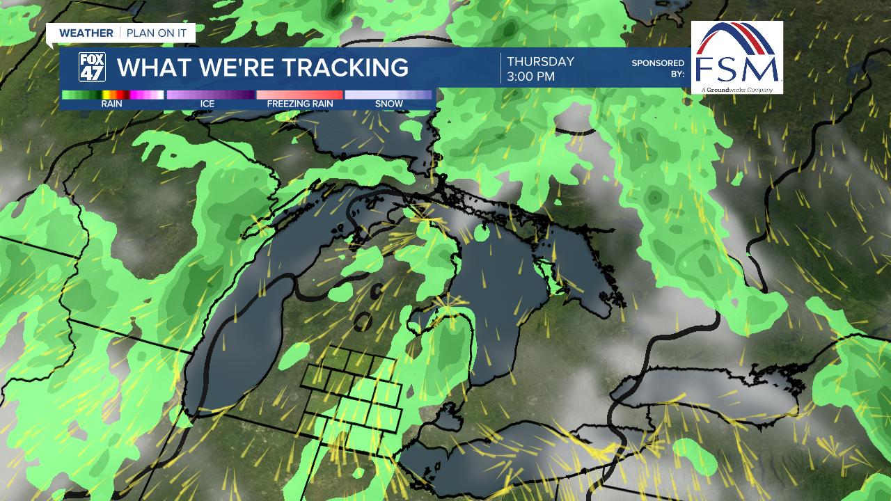 Isolated shower and storm chances continue today in Mid-Michigan