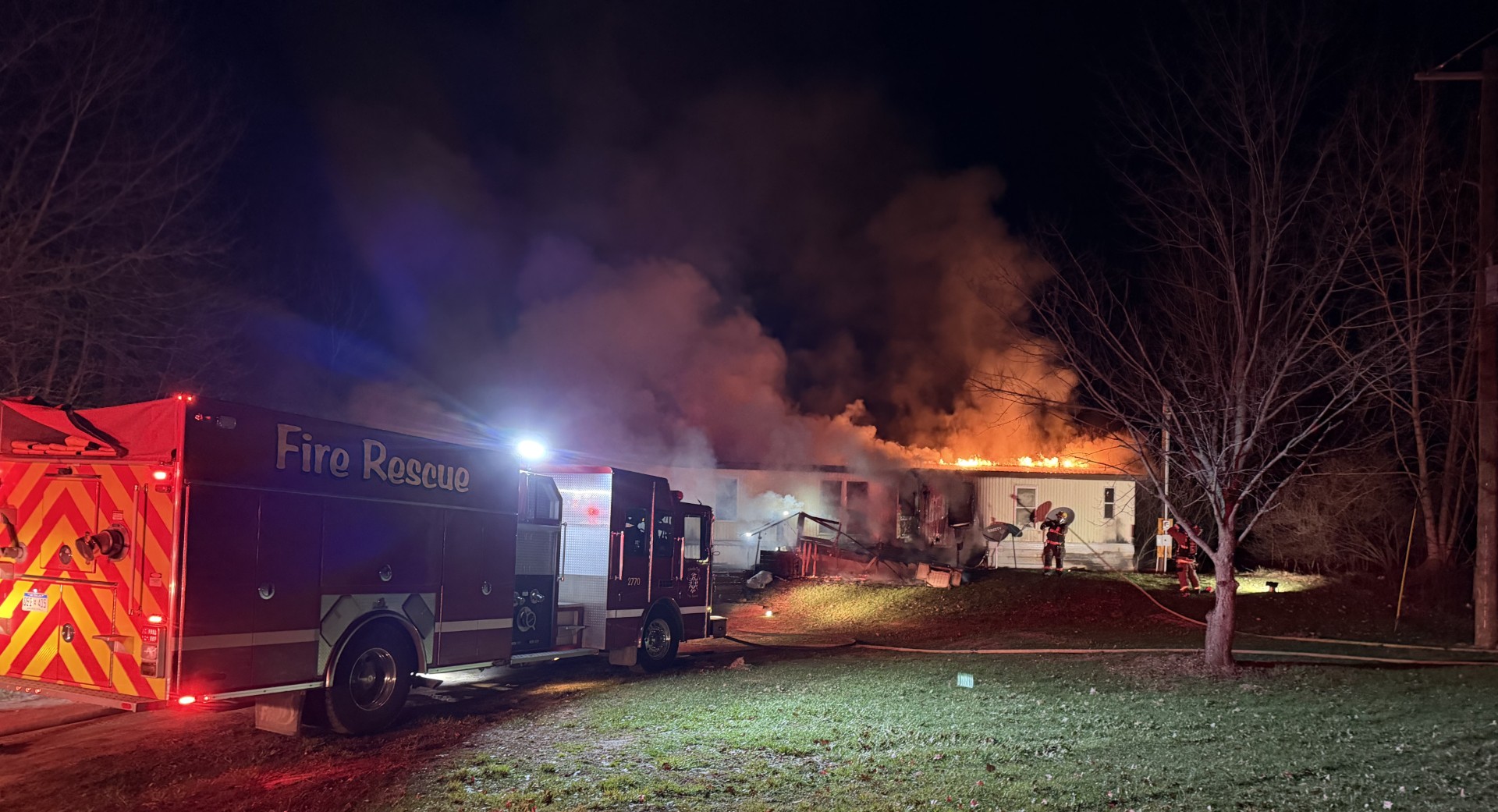 Columbia Township mobile home fire