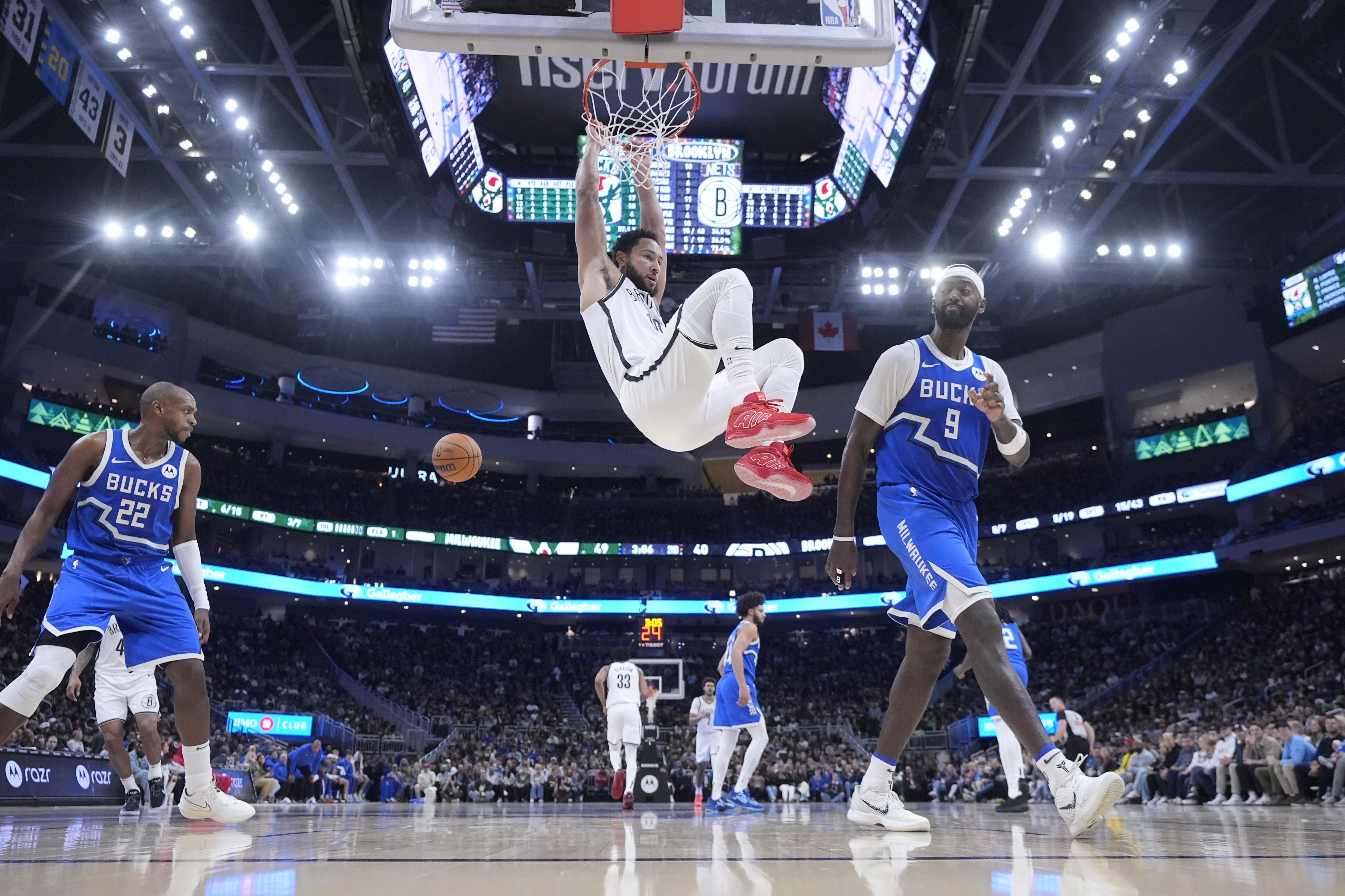 Nets Bucks Basketball