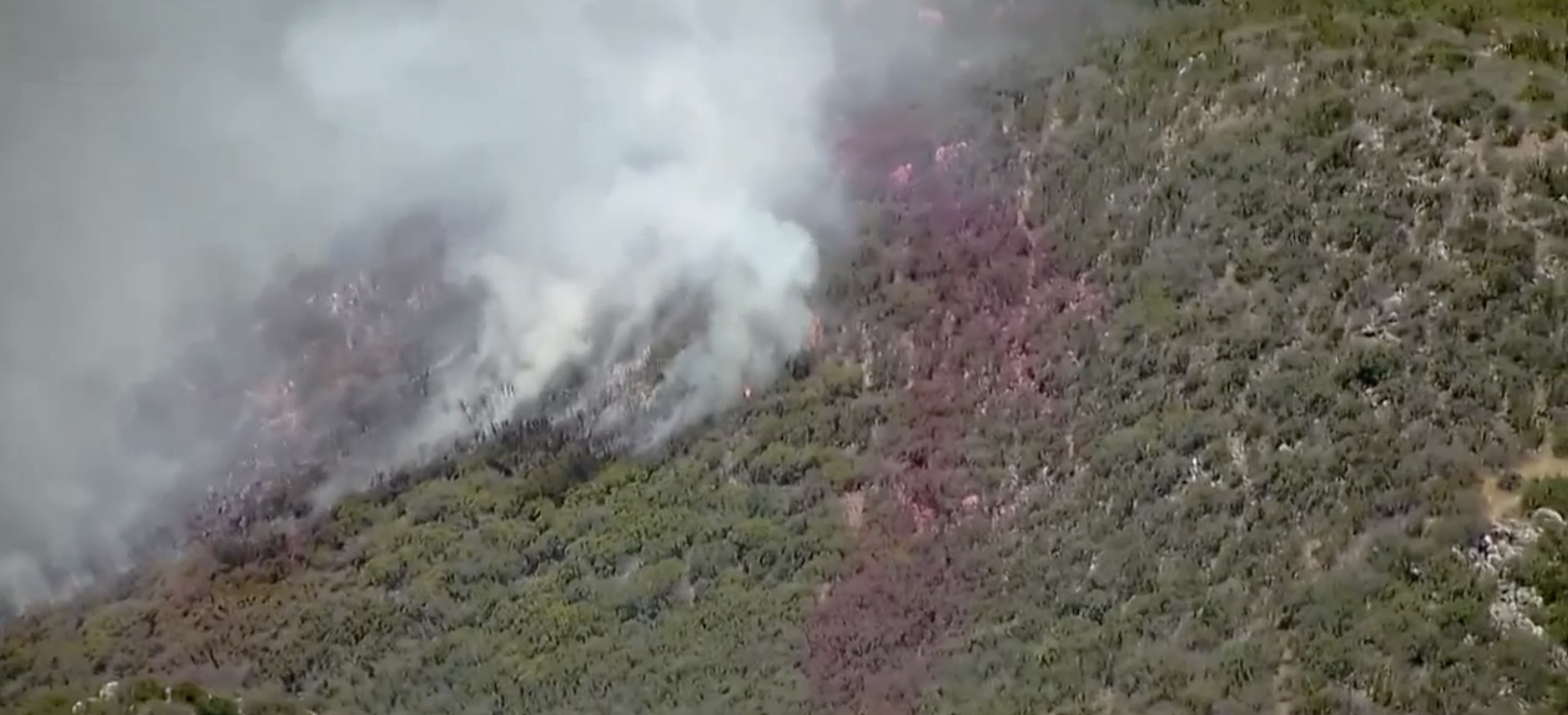 Cal Fire battles brush fire near Otay Mountain