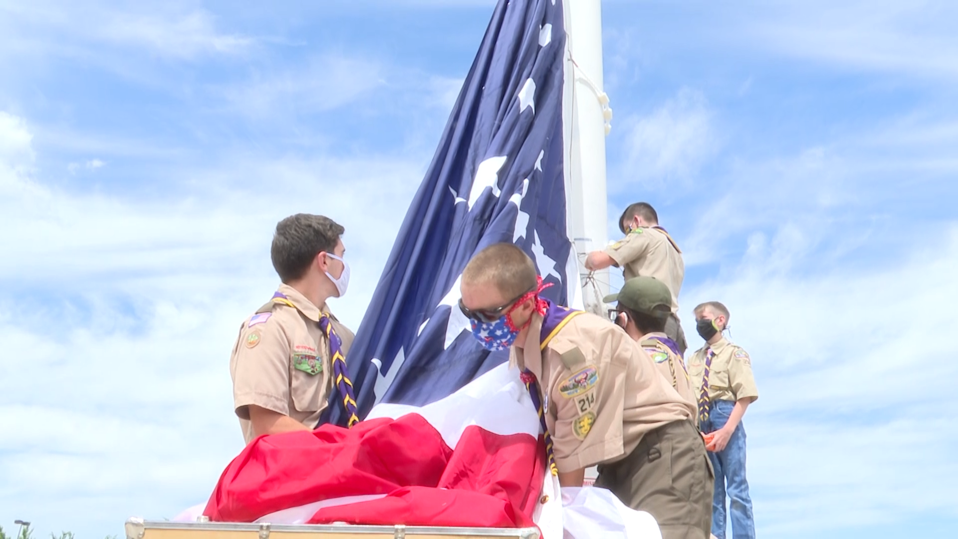 Centennial Park flag raising