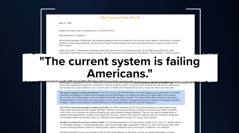 Airline letter to Congress