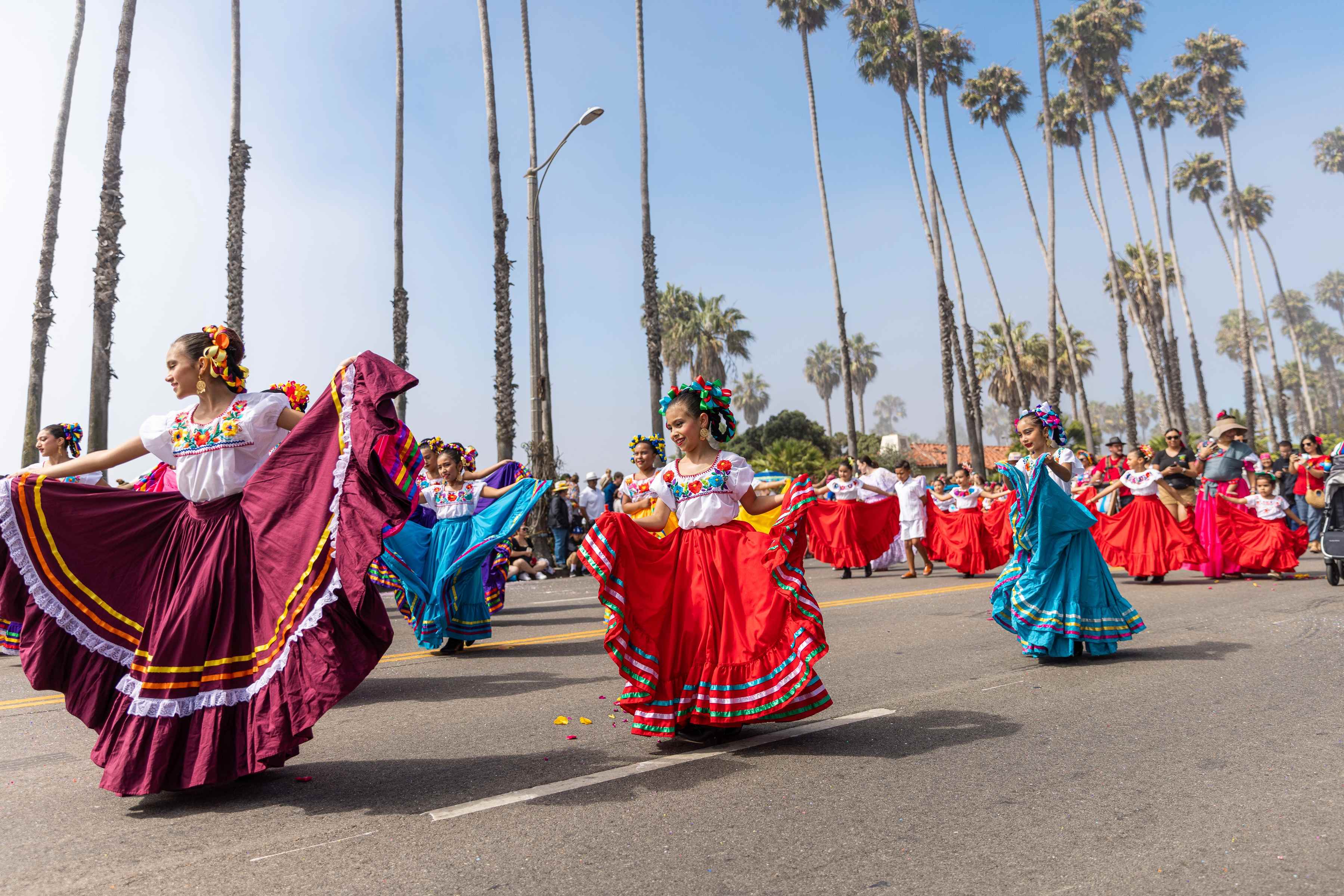 Young dancers on Cabrillo Boulevard during the Children's Fiesta Parade.jpg