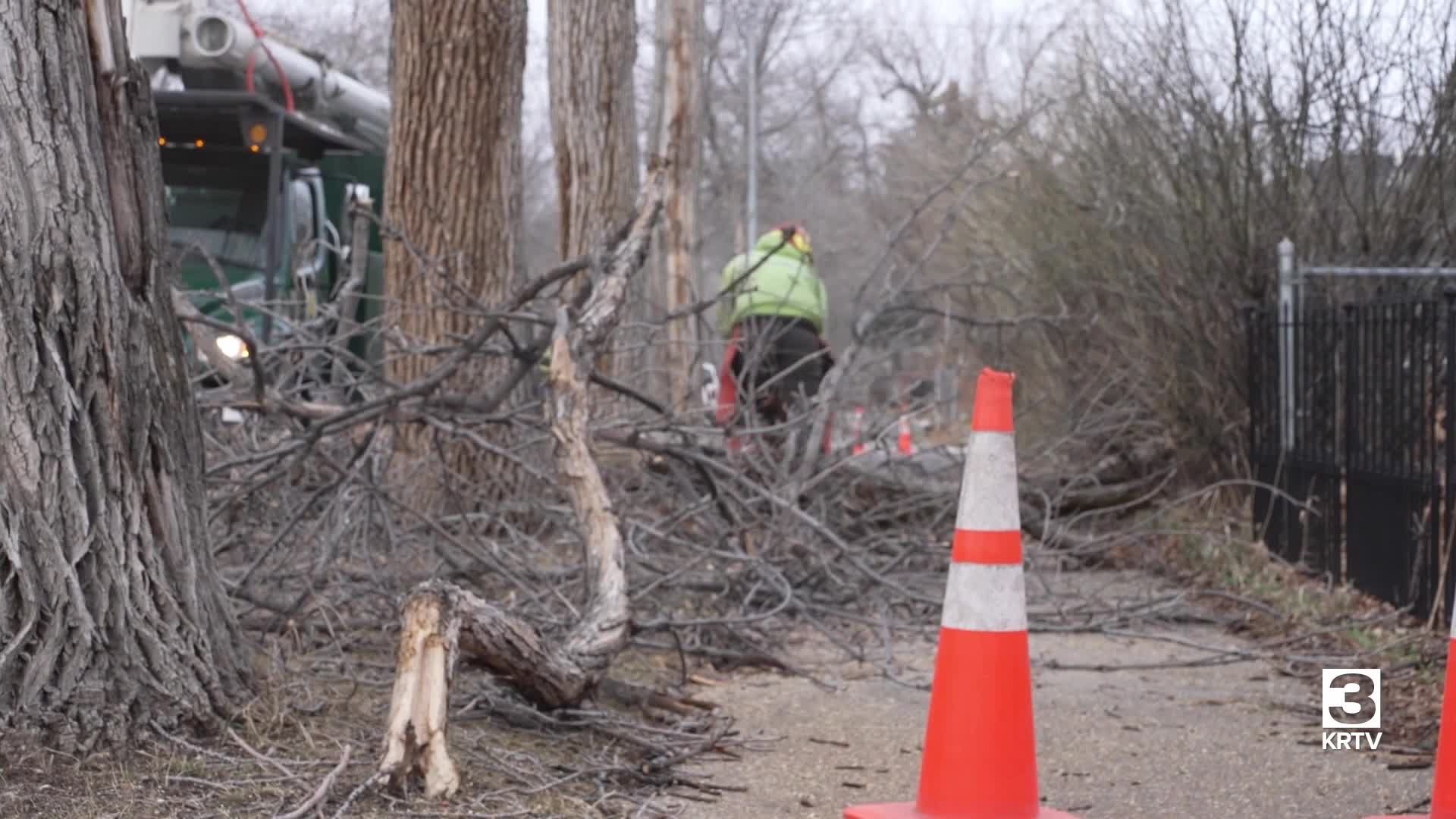 Cleaning up after another wind storm hits Helena