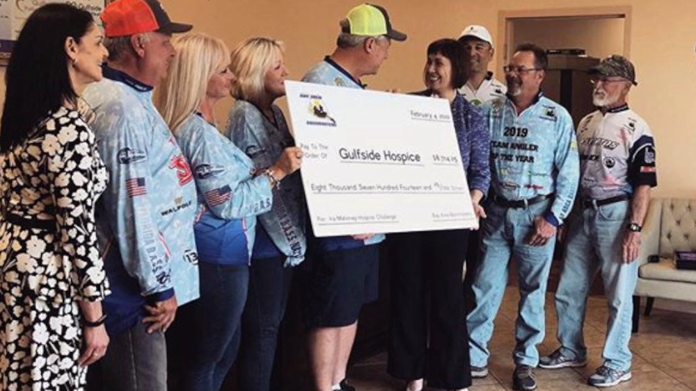 Bassmaters Gulfside Hospice donation