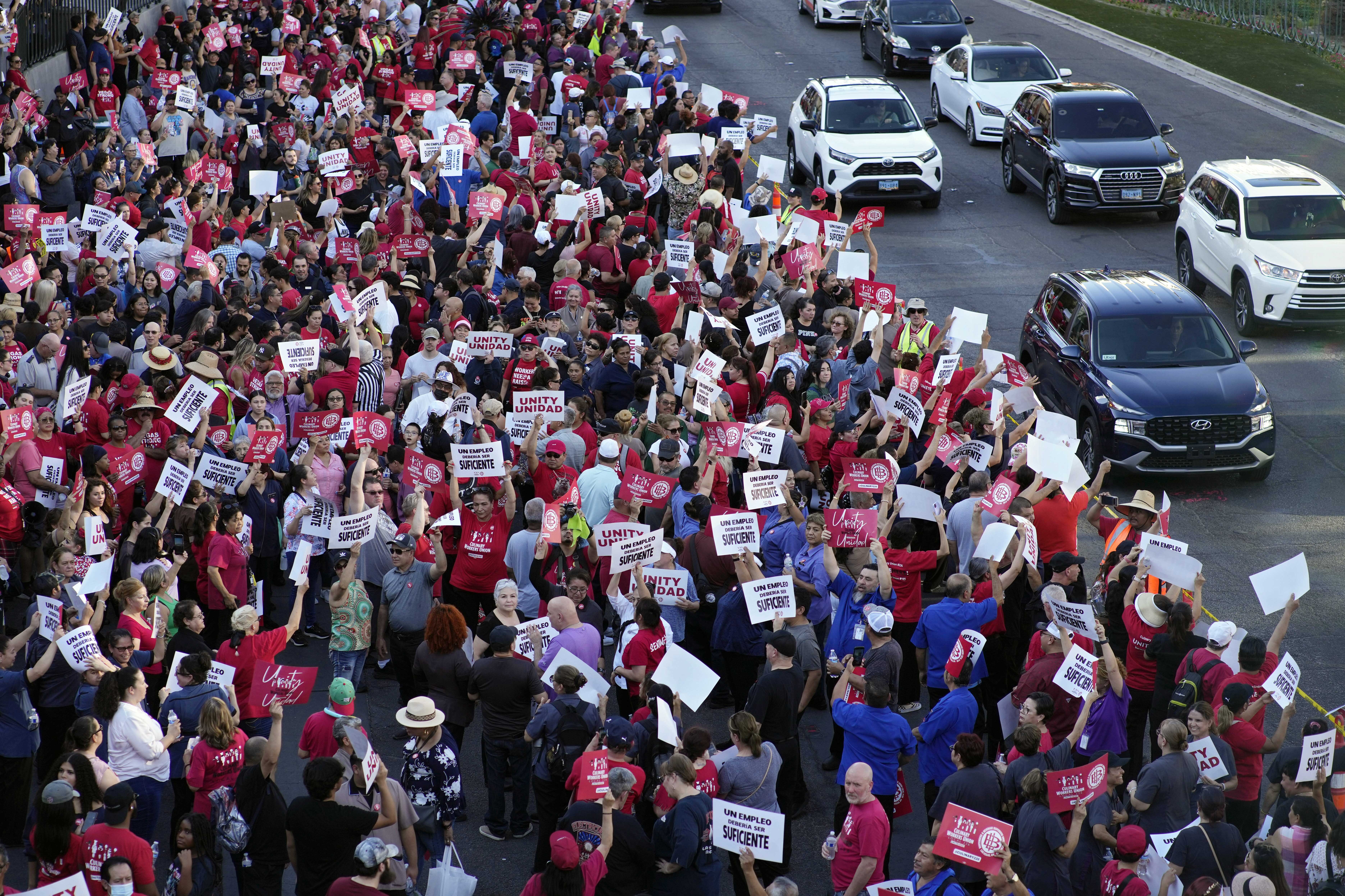 Hospitality Workers Rally Vegas  