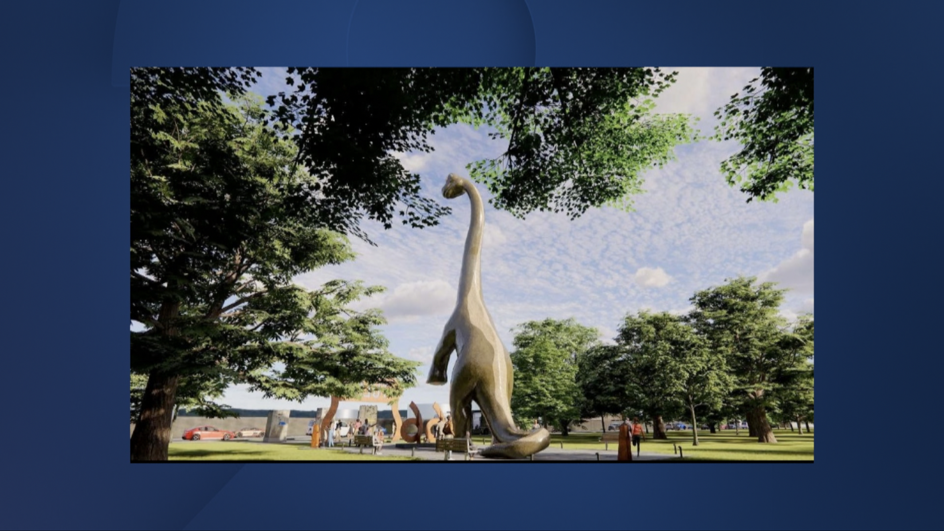 'Good for the park': Howard Park receiving 66-foot-tall dinosaur statue 