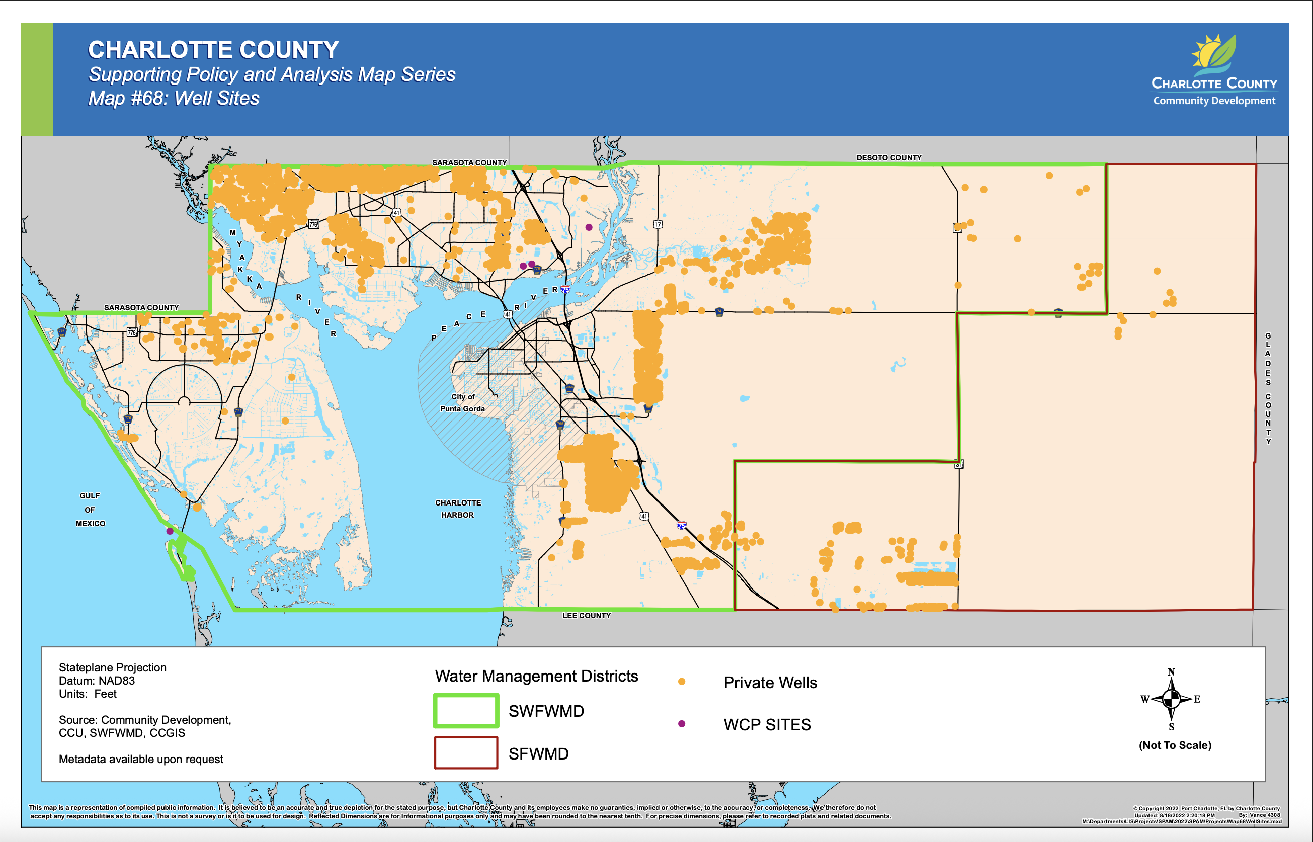 Charlotte County Water Well Sites. 