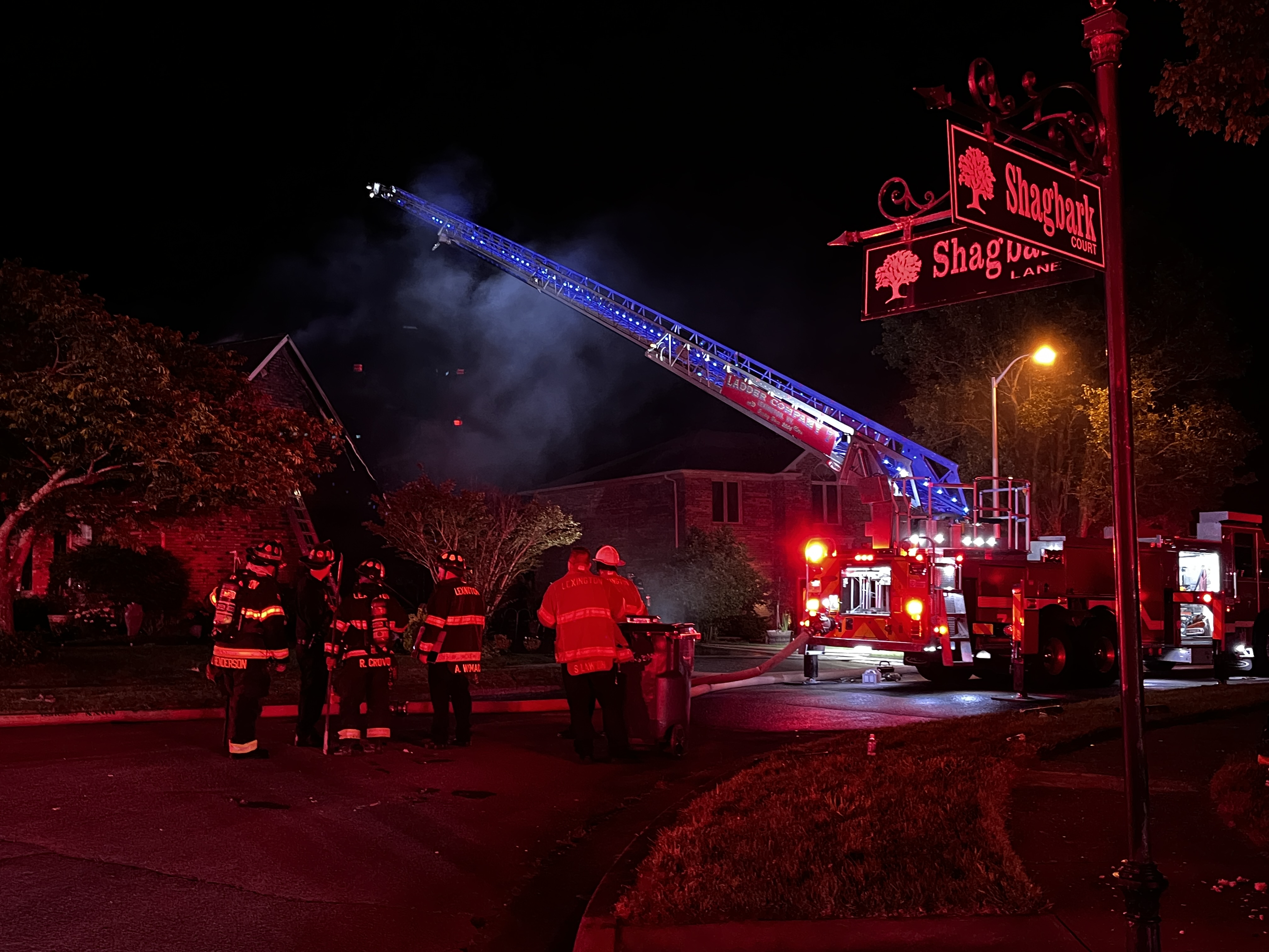 Structure fire at a Lexington home
