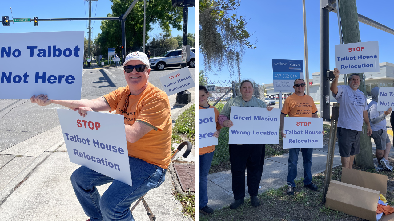 Lakeland residents protest proposed Talbot House shelter relocation to Memorial Boulevard