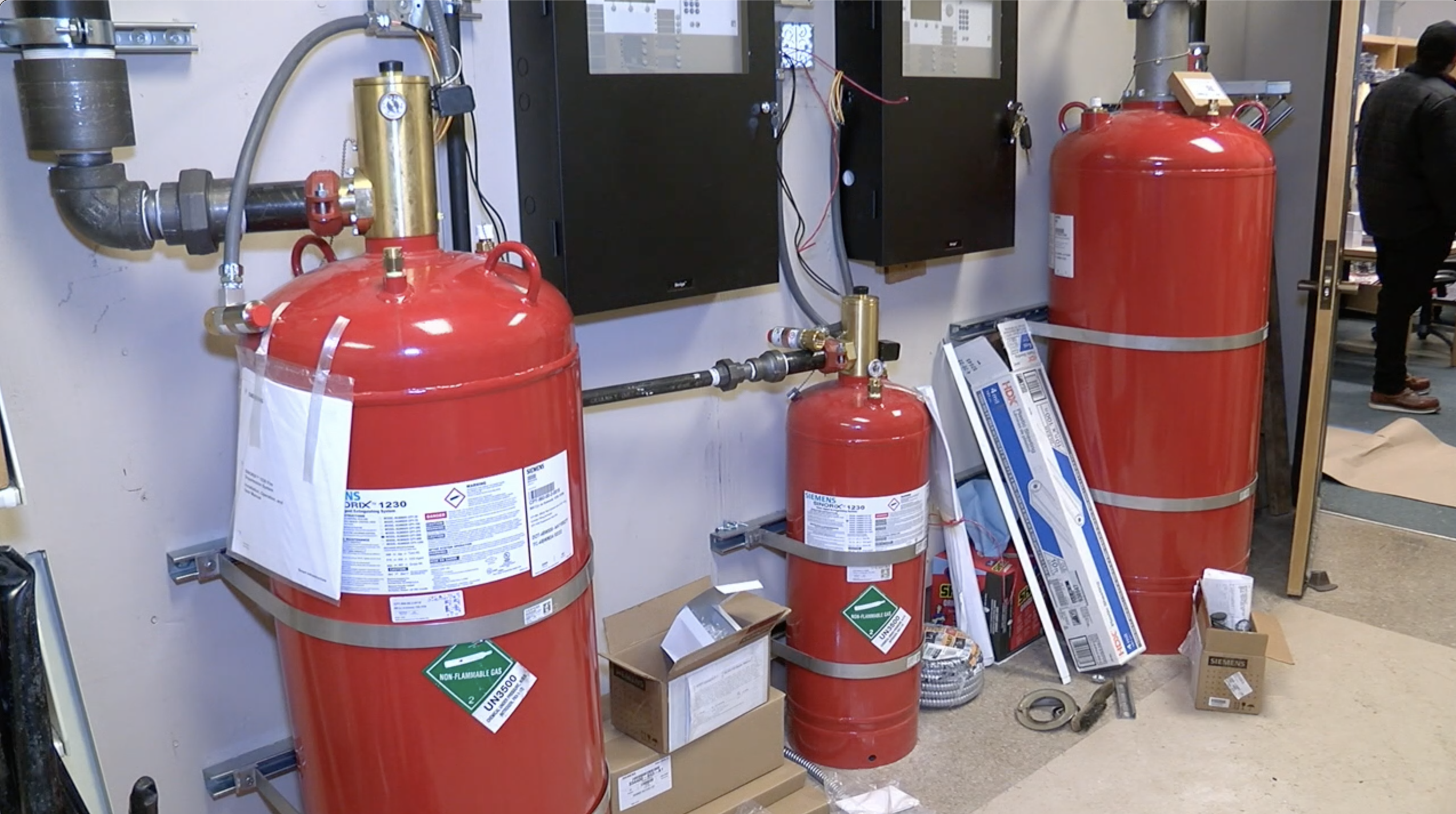 Library fire suppression system