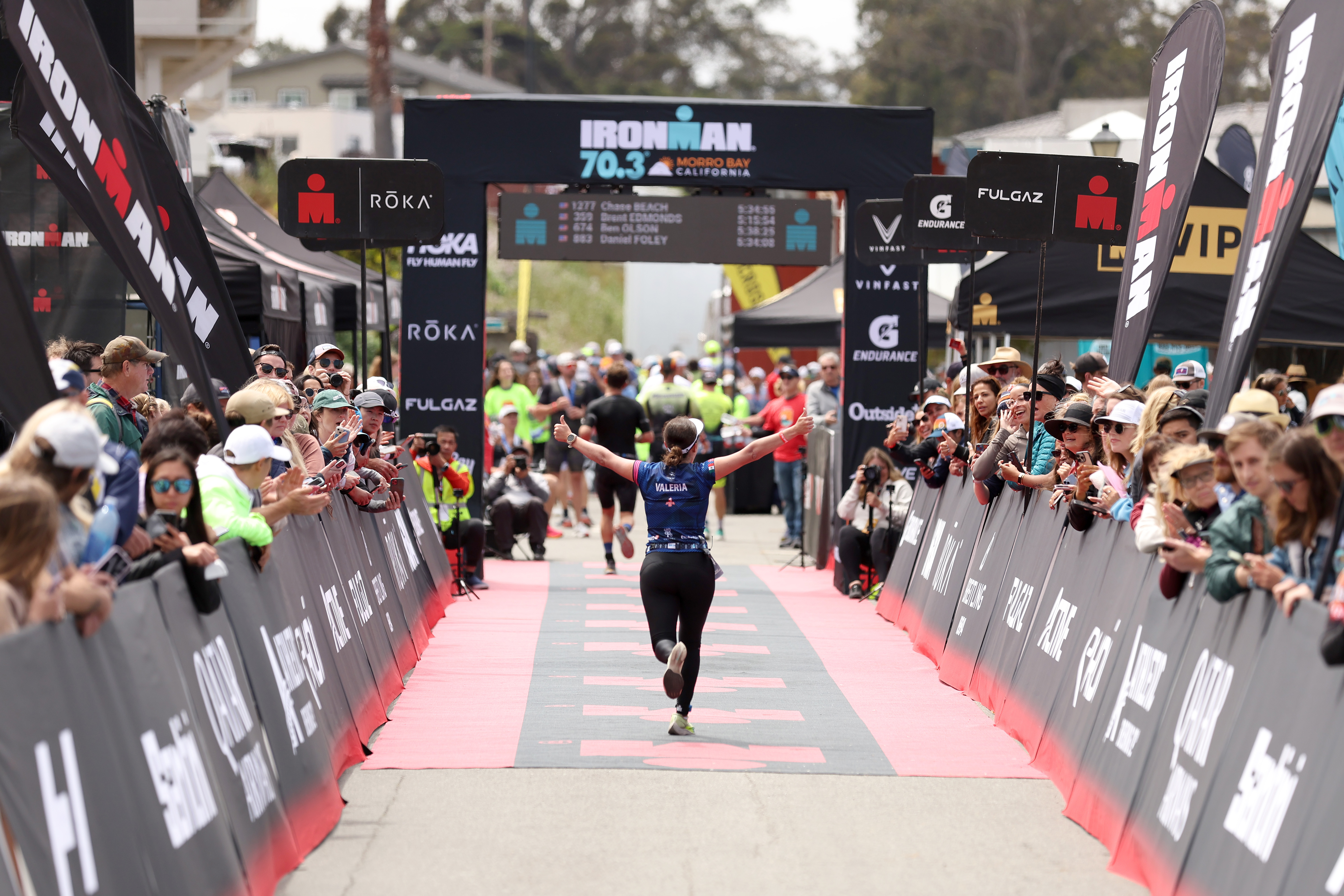 IRONMAN 70.3 Morro Bay finish line