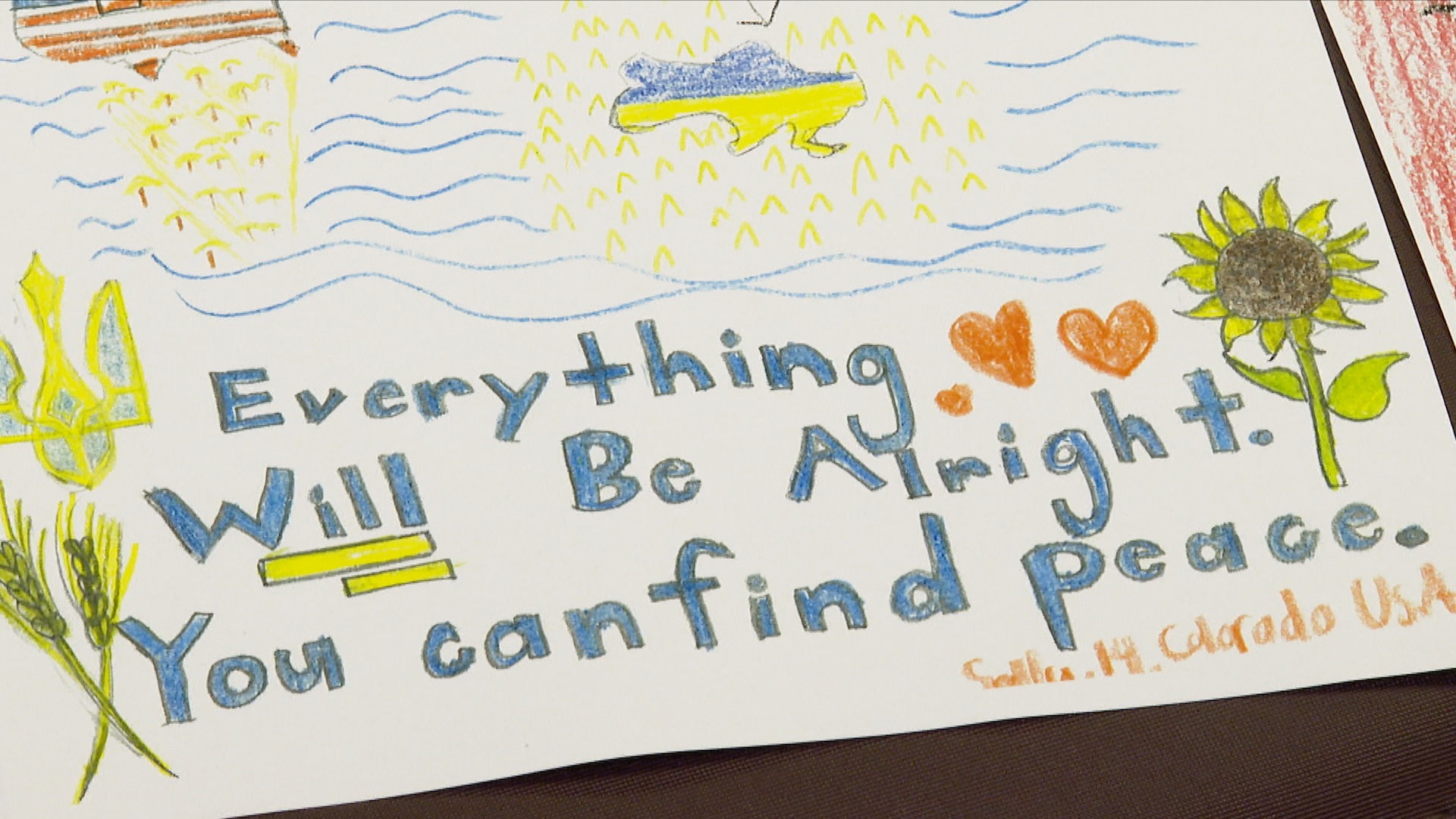 Locals write 'letters of love' to send to Ukrainian refugees, orphaned children