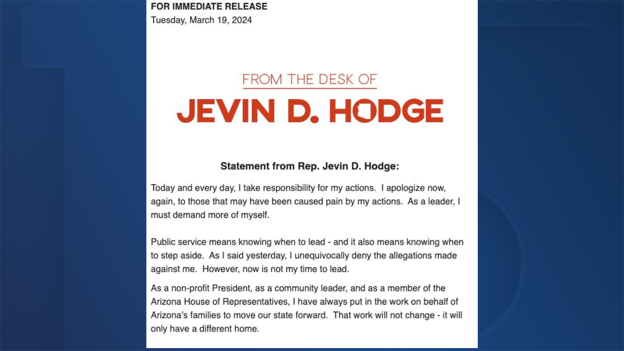 Jevin Hodge X statement