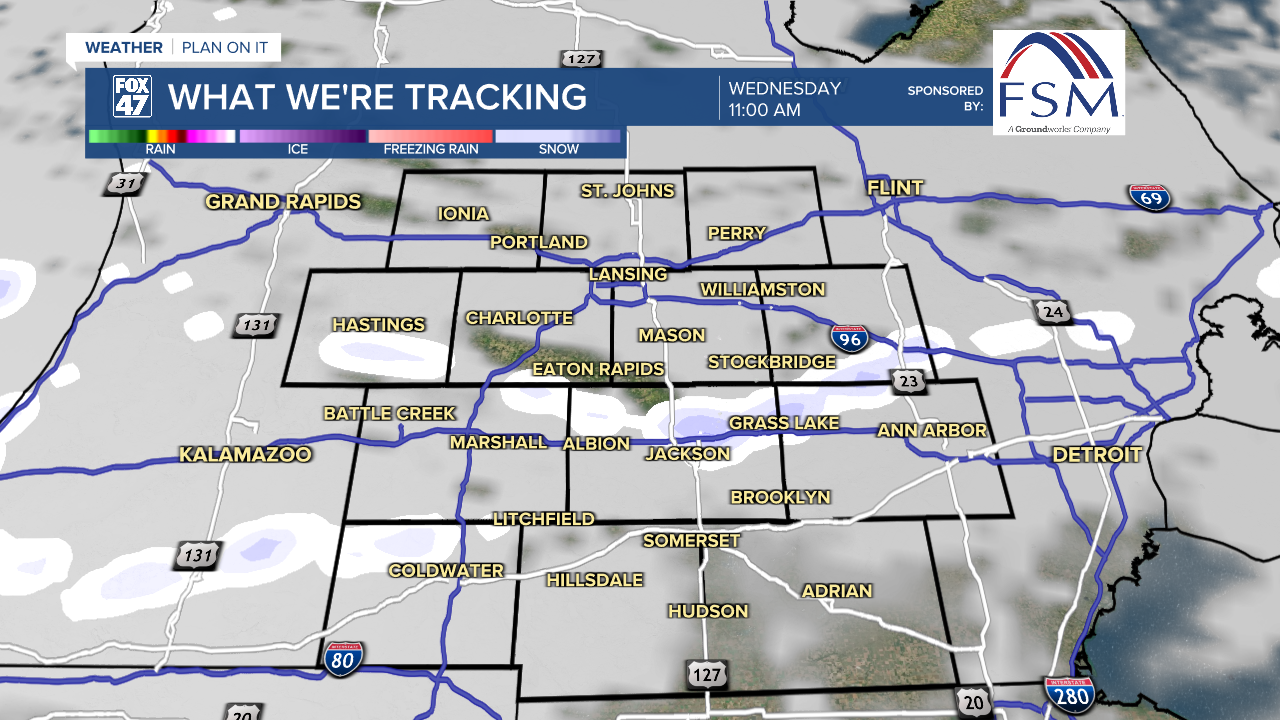 A few snow showers are possible across our neighborhoods today with light accumulations