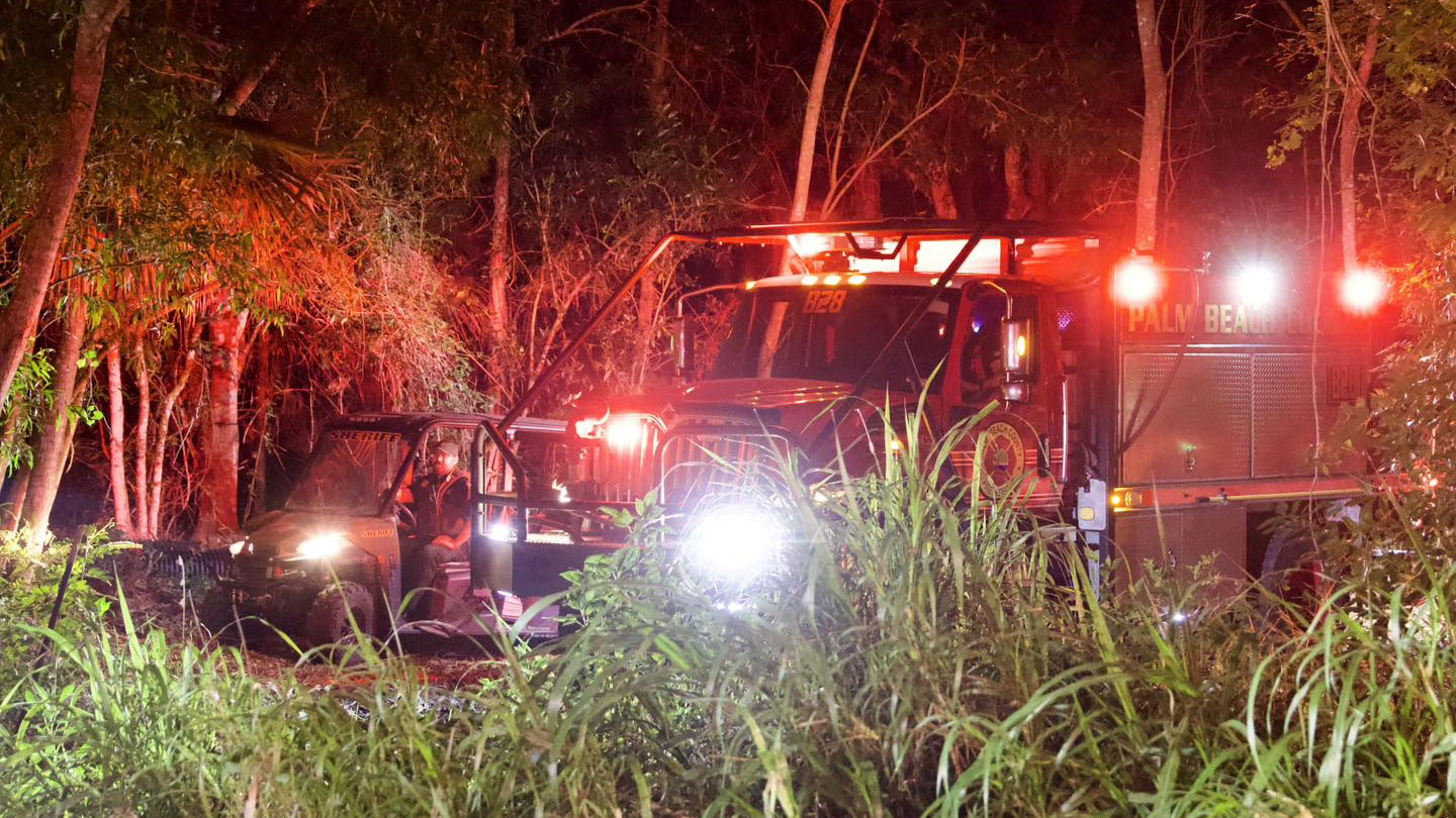 Crews with Palm Beach County Fire Rescue extinguished a brush fire that started on April 8, 2024. The fire started in a densely wooded area off of 200th Place North near Cole Lane.
