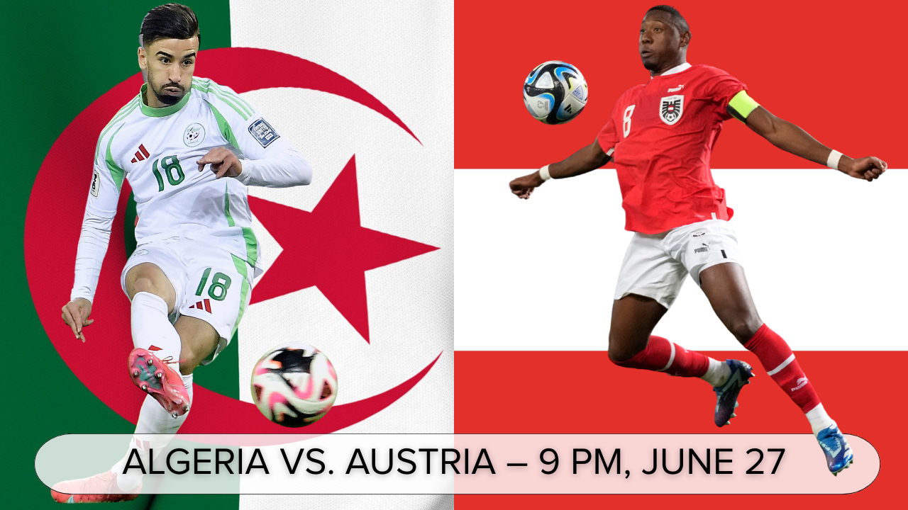 Algeria vs Austria World Cup game card