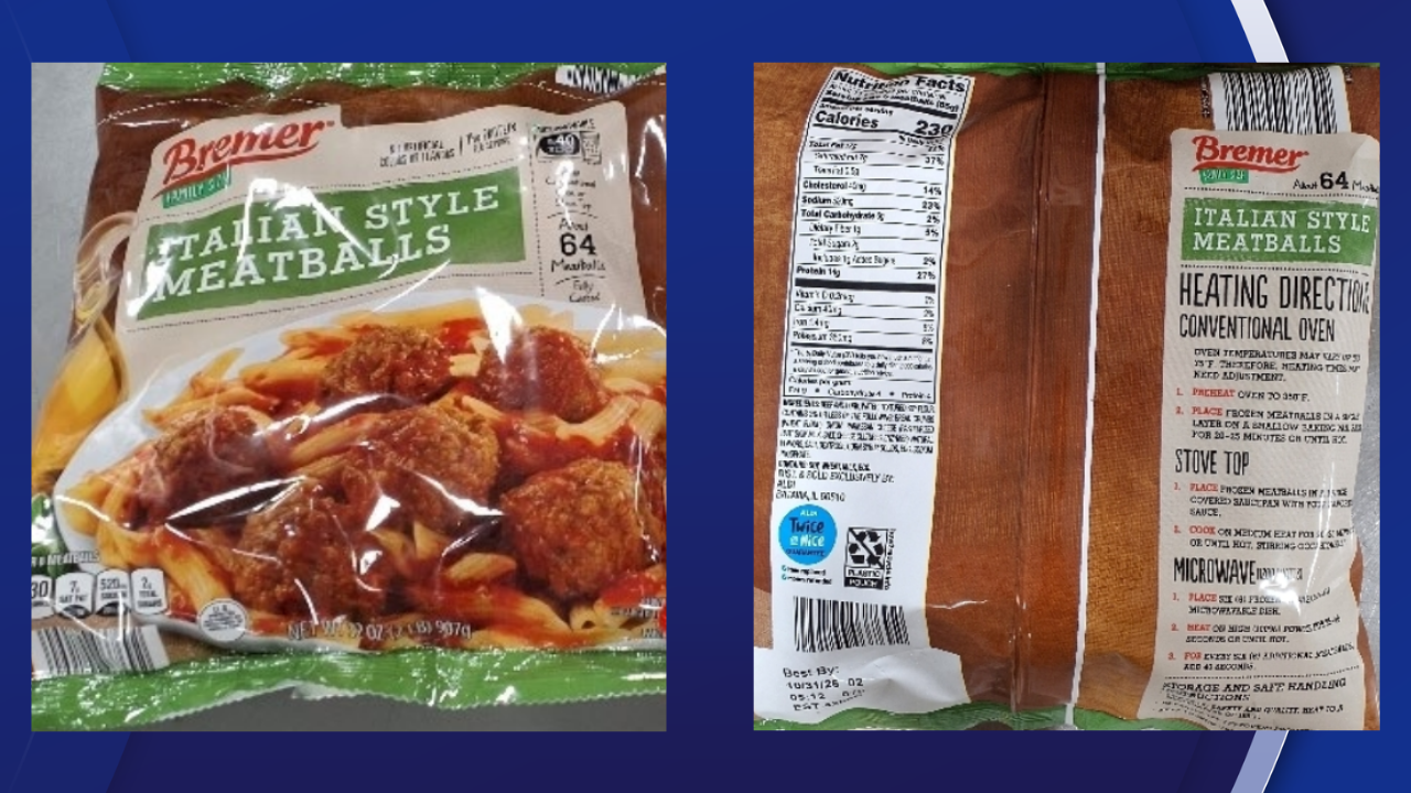 Rosina recalls nearly 9,500 pounds of frozen meatballs sold nationwide