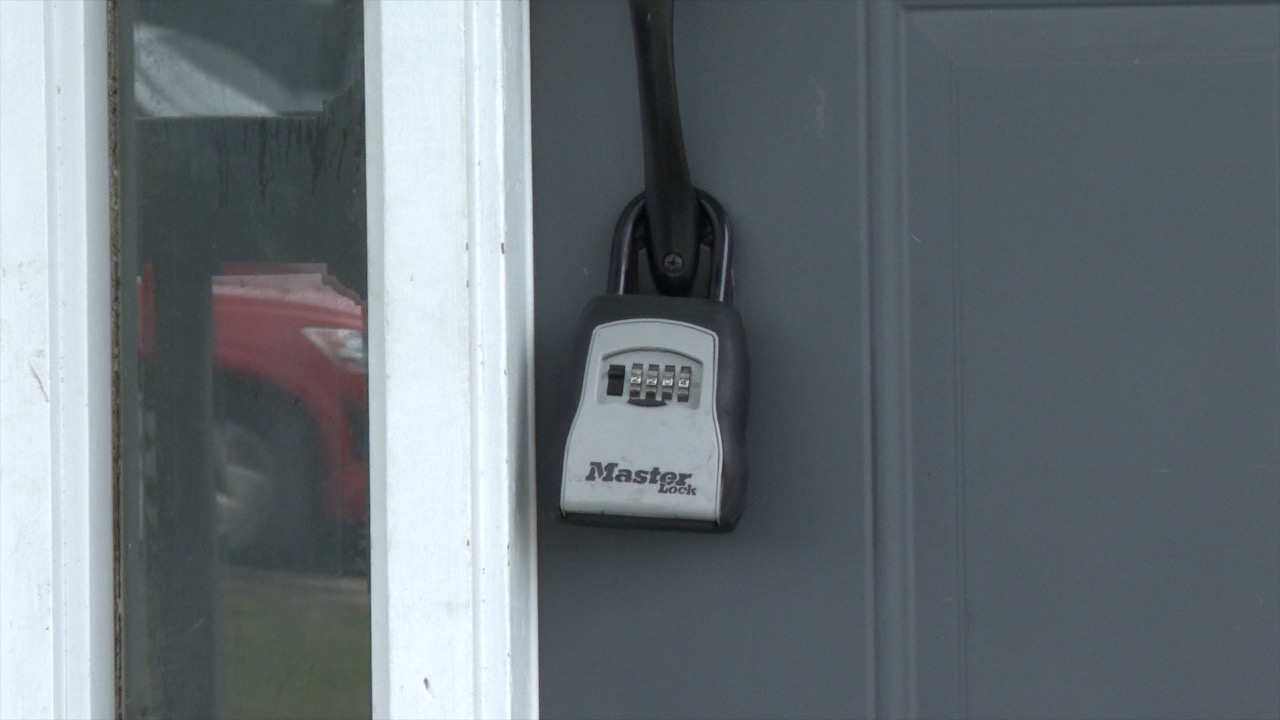 Lock on home that's for sale in Charlotte