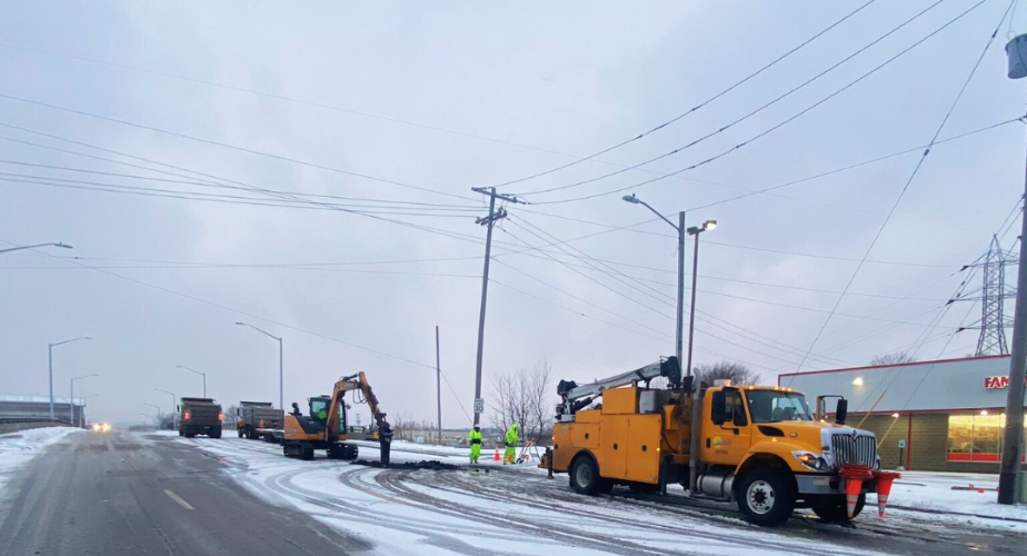 Leonard Street Water Main Break