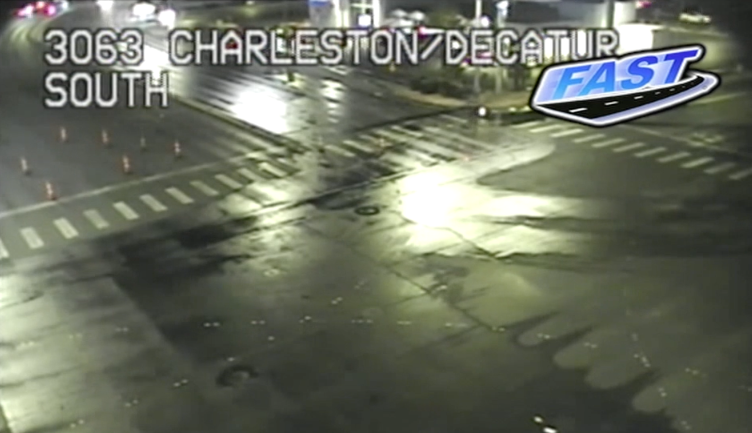 Hit and run pedestrian crash shuts down Charleston and Decatur intersection on February 14