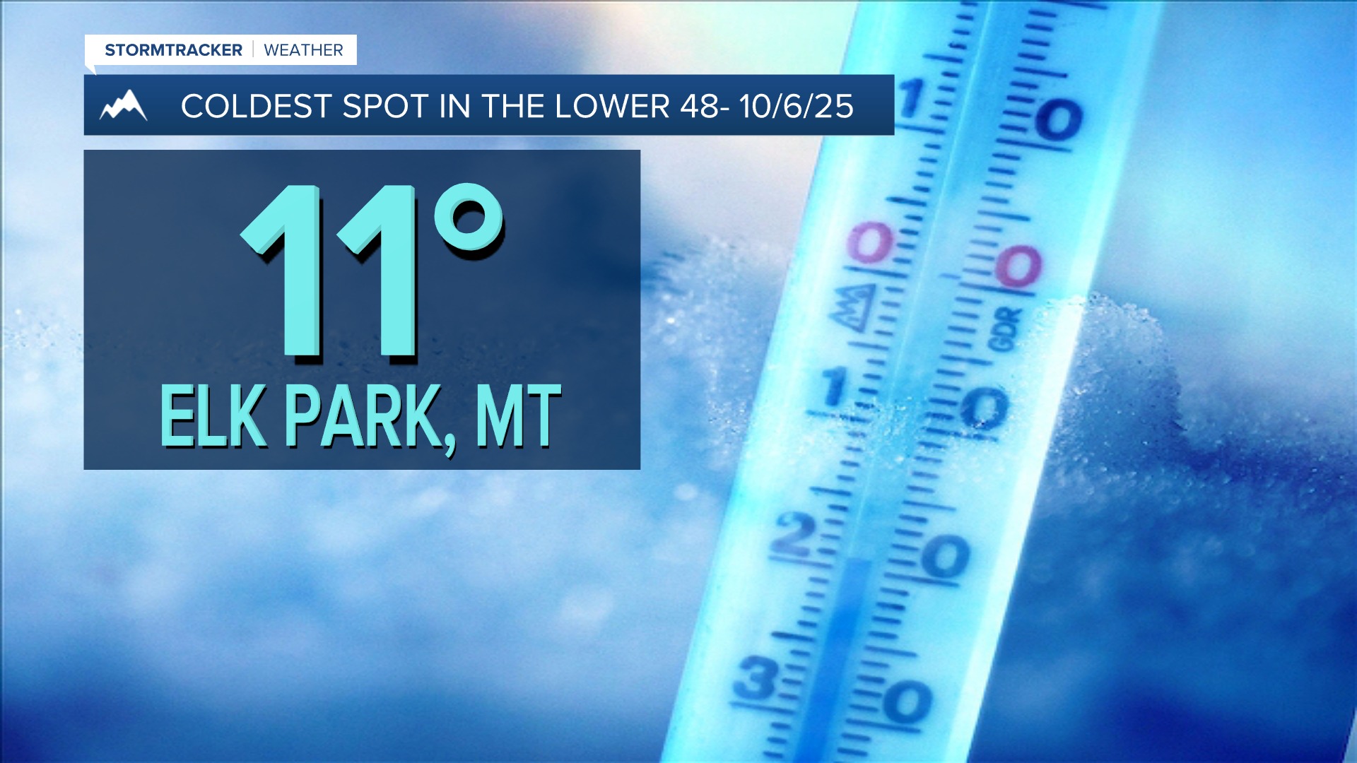 Coldest spot in the nation