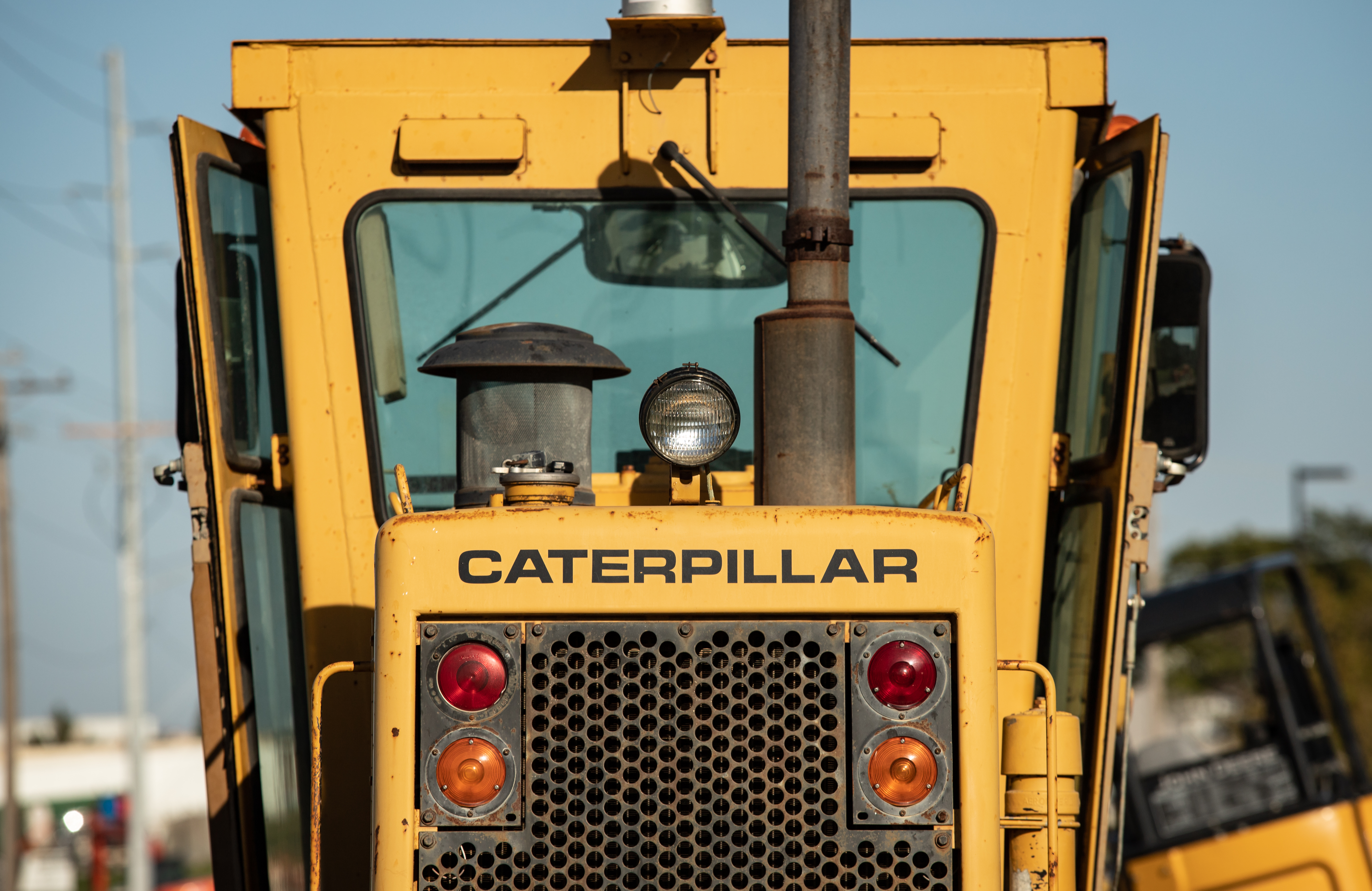 head on view construction vehicle