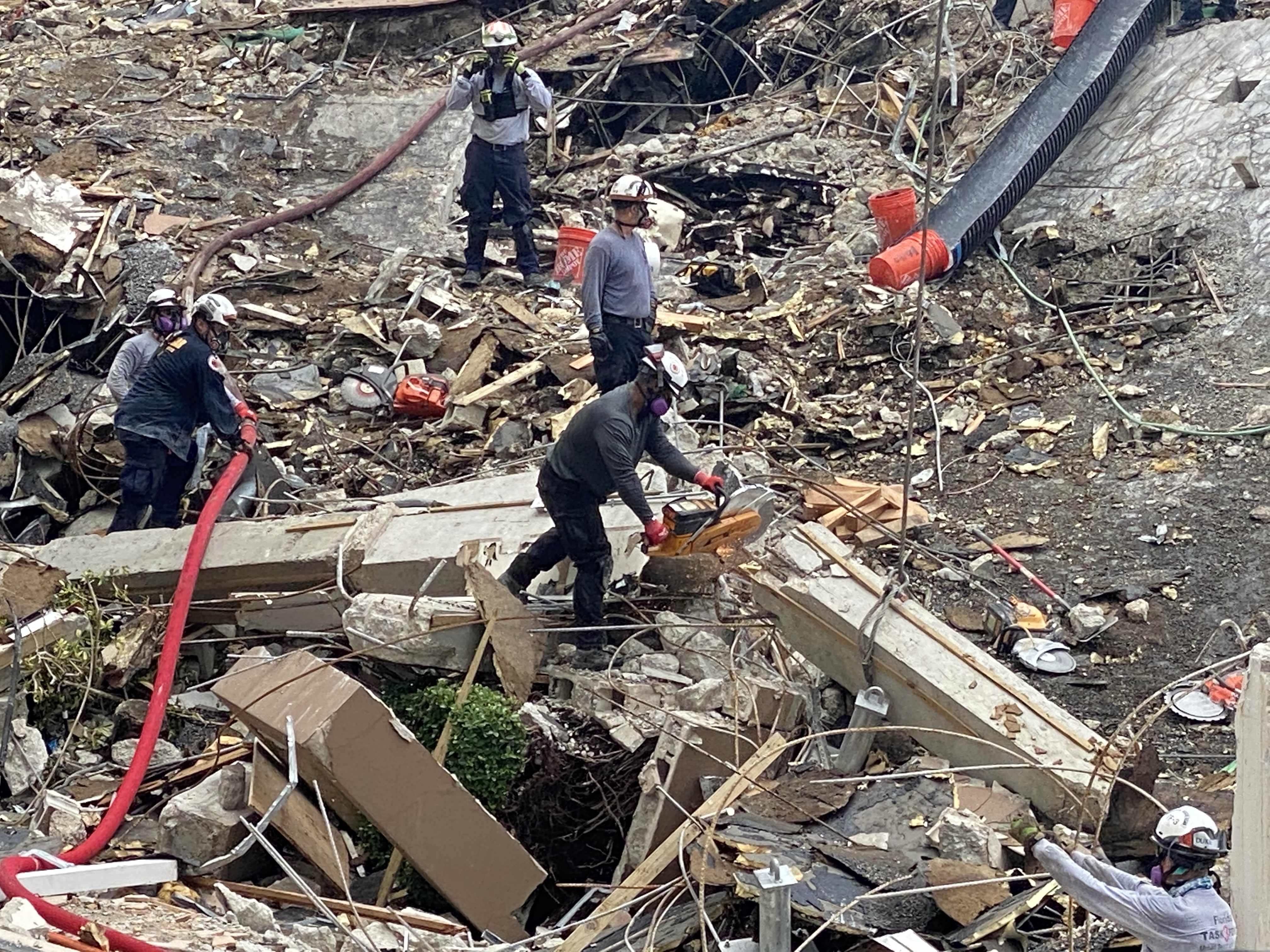 Surfside rubble