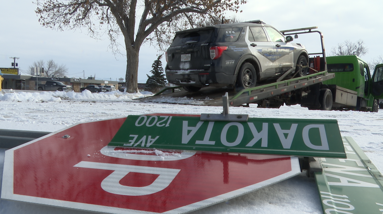 Helena Police cruiser damaged in crash