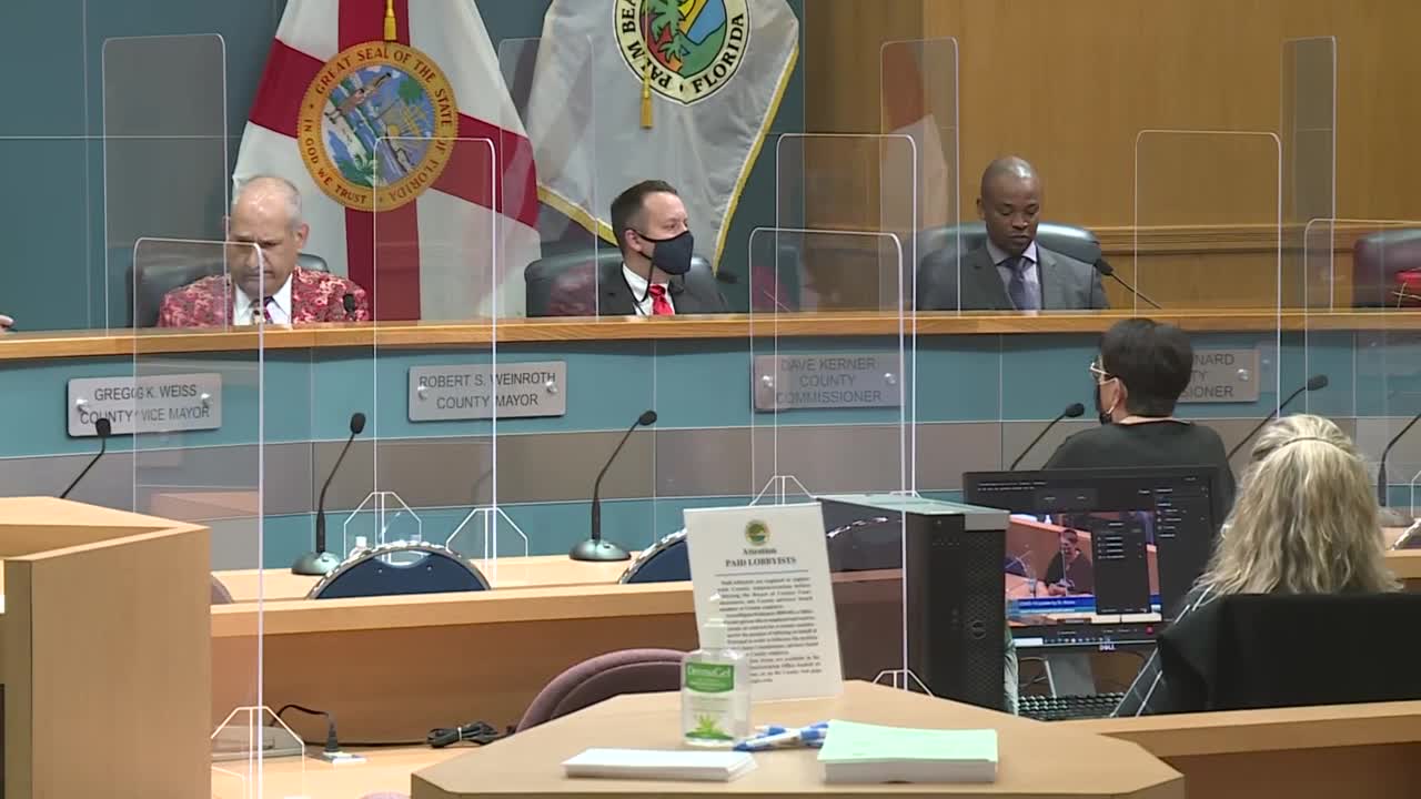 Dr. Alina Alonso speaks to Palm Beach County commissioners about COVID-19, Dec. 21, 2021