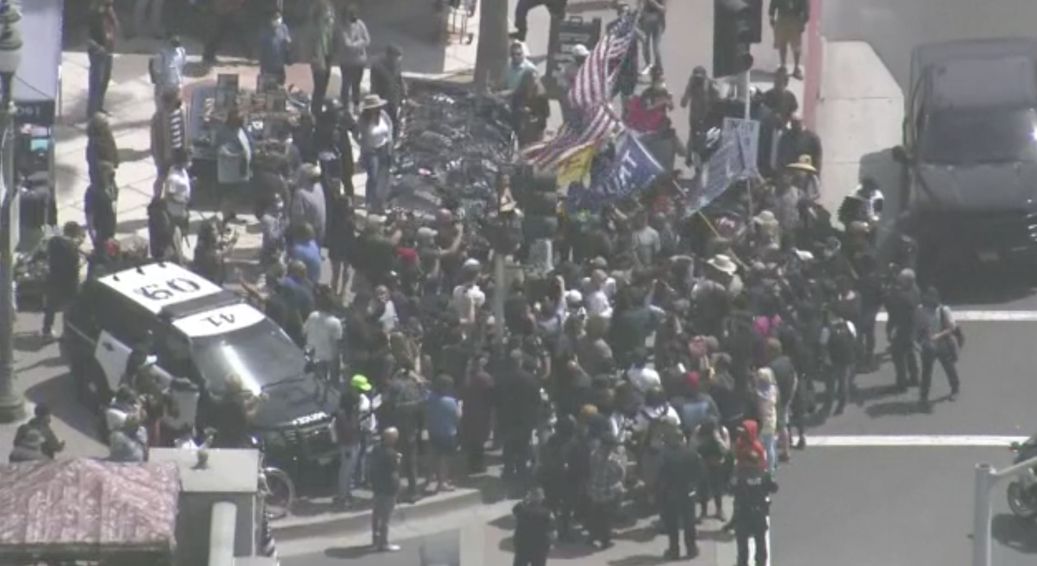 White lives matter rally Huntington Beach