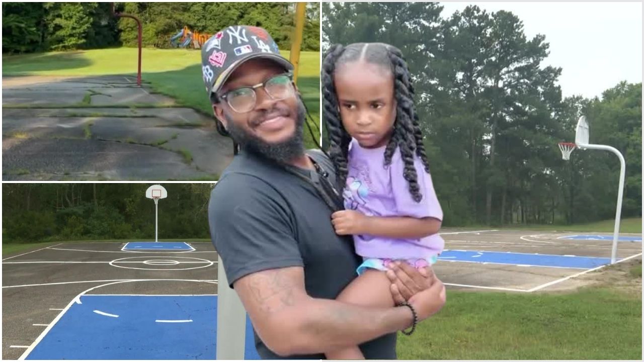 Chris Jiggetts Berkley Manor basketball courts in Petersburg