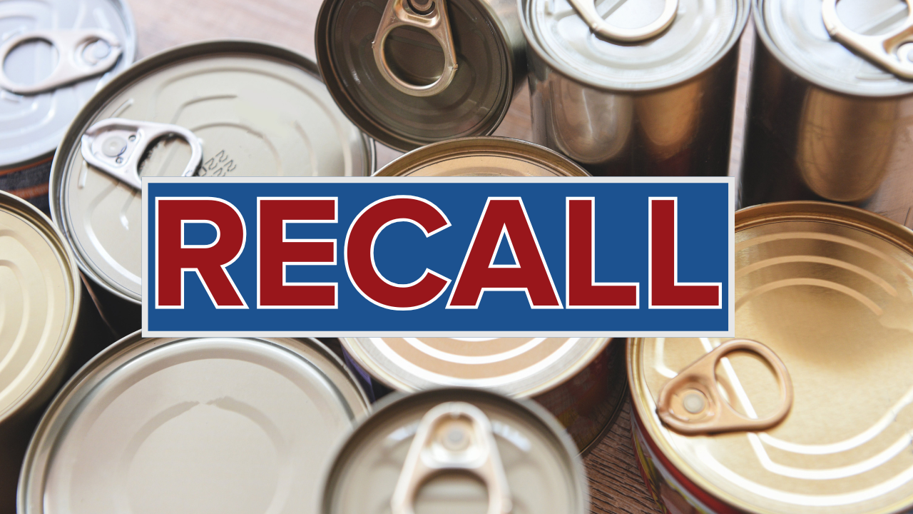 Canned goods food recall generic