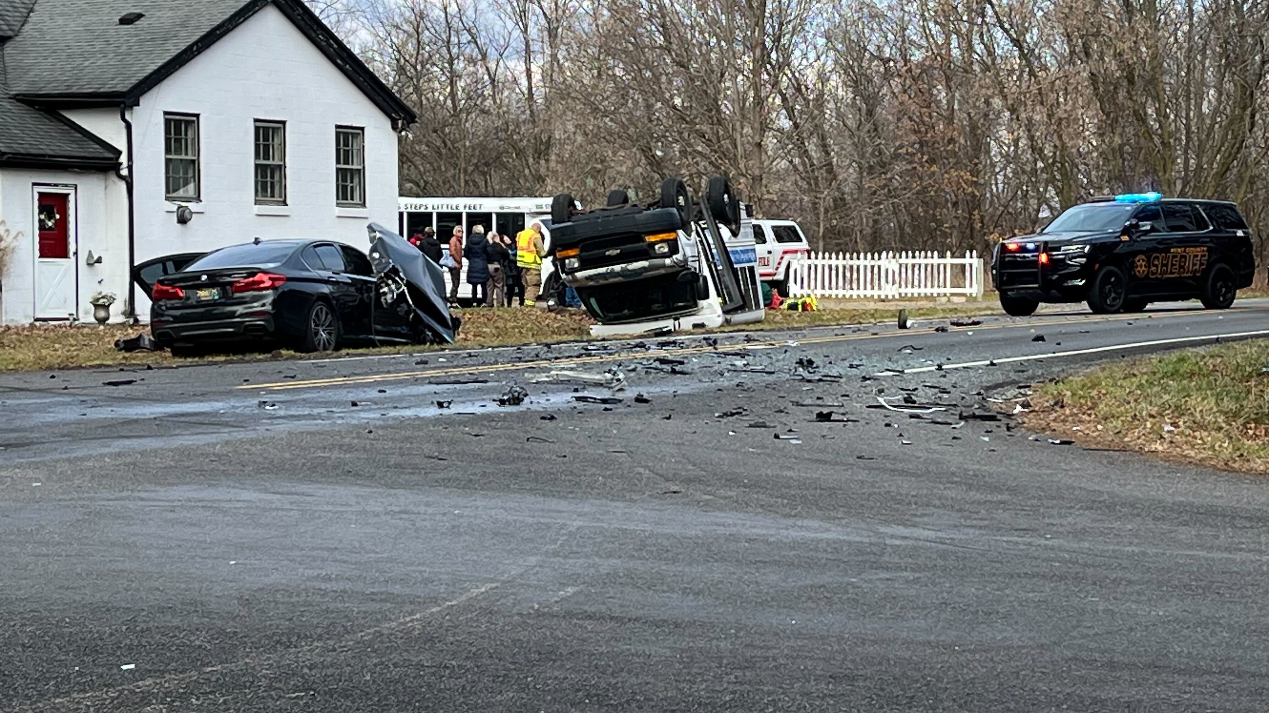 Daycare bus crash on Pettis and 5 Mile