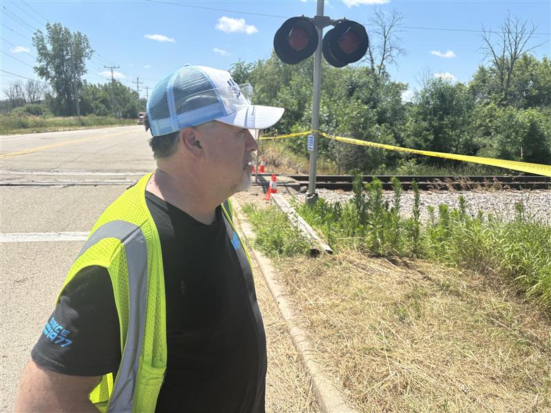 Paul Phillips works at ProAmpac near Hartford train derailment