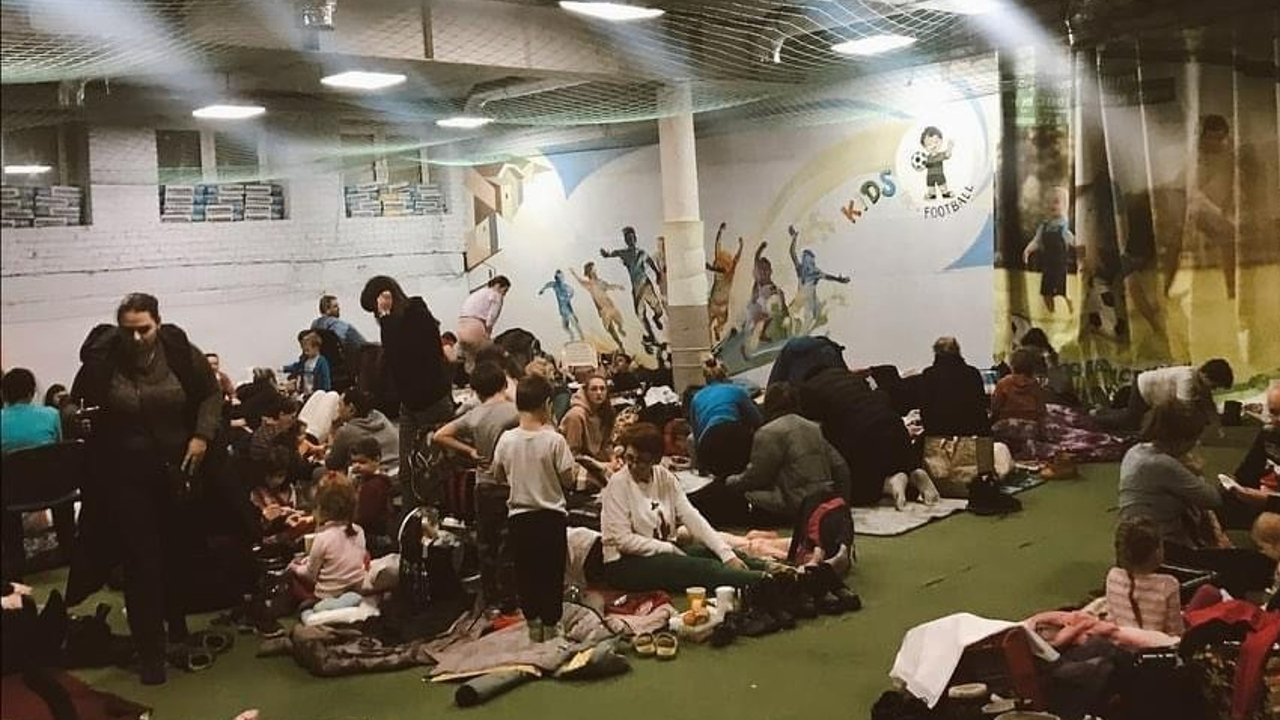 A church in Irpin, Ukraine serving as a shelter for those seeking refuge.jpg