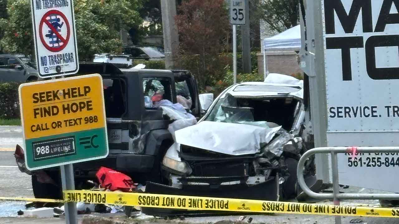 8 car pile up