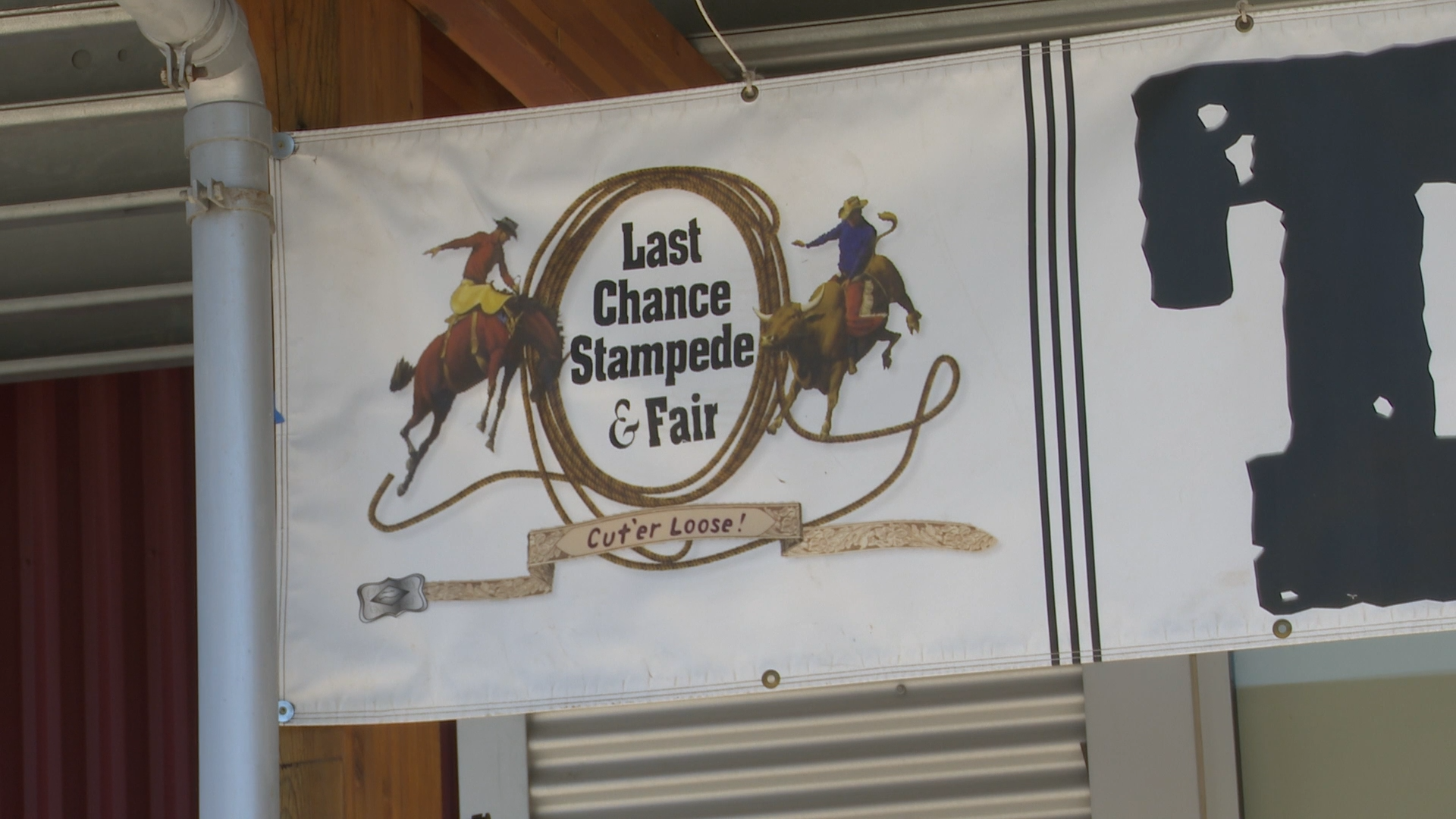 Last Chance Stampede and Fair sign