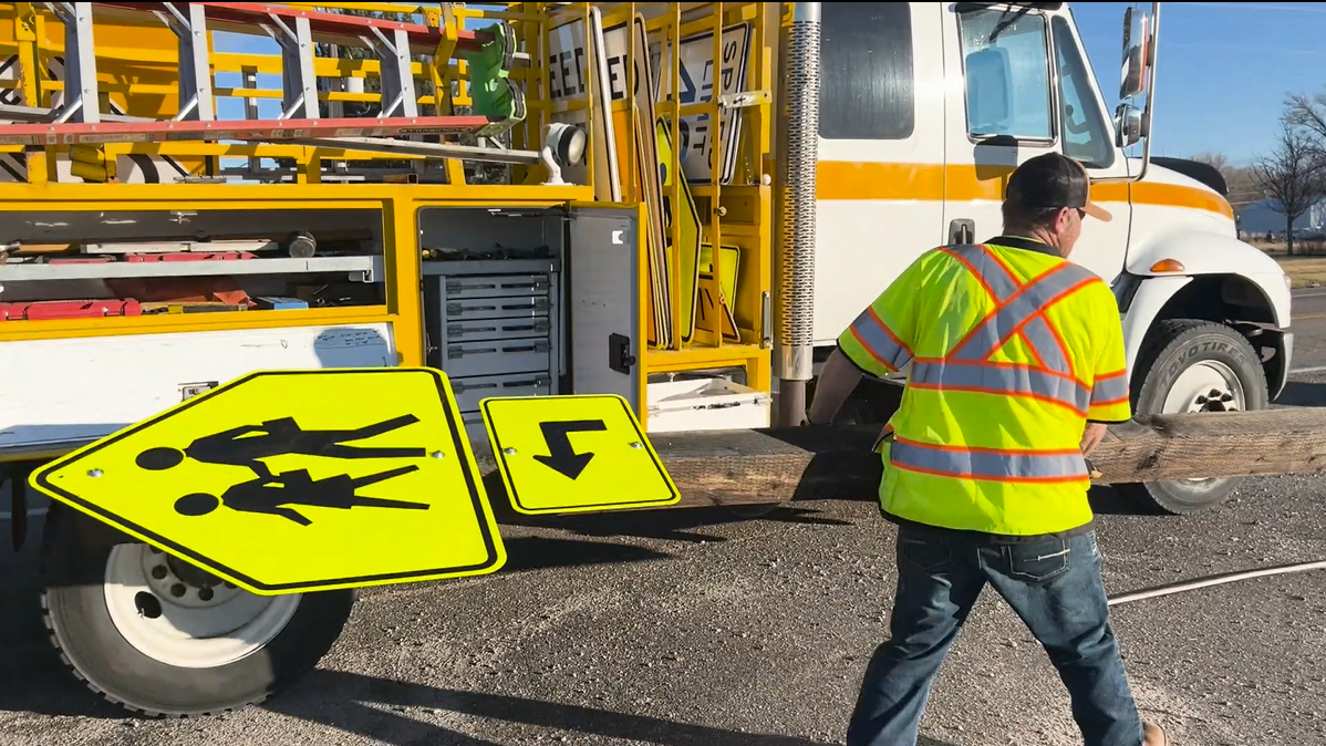 ITD installs safety signs on HWY 16 and HWY 52