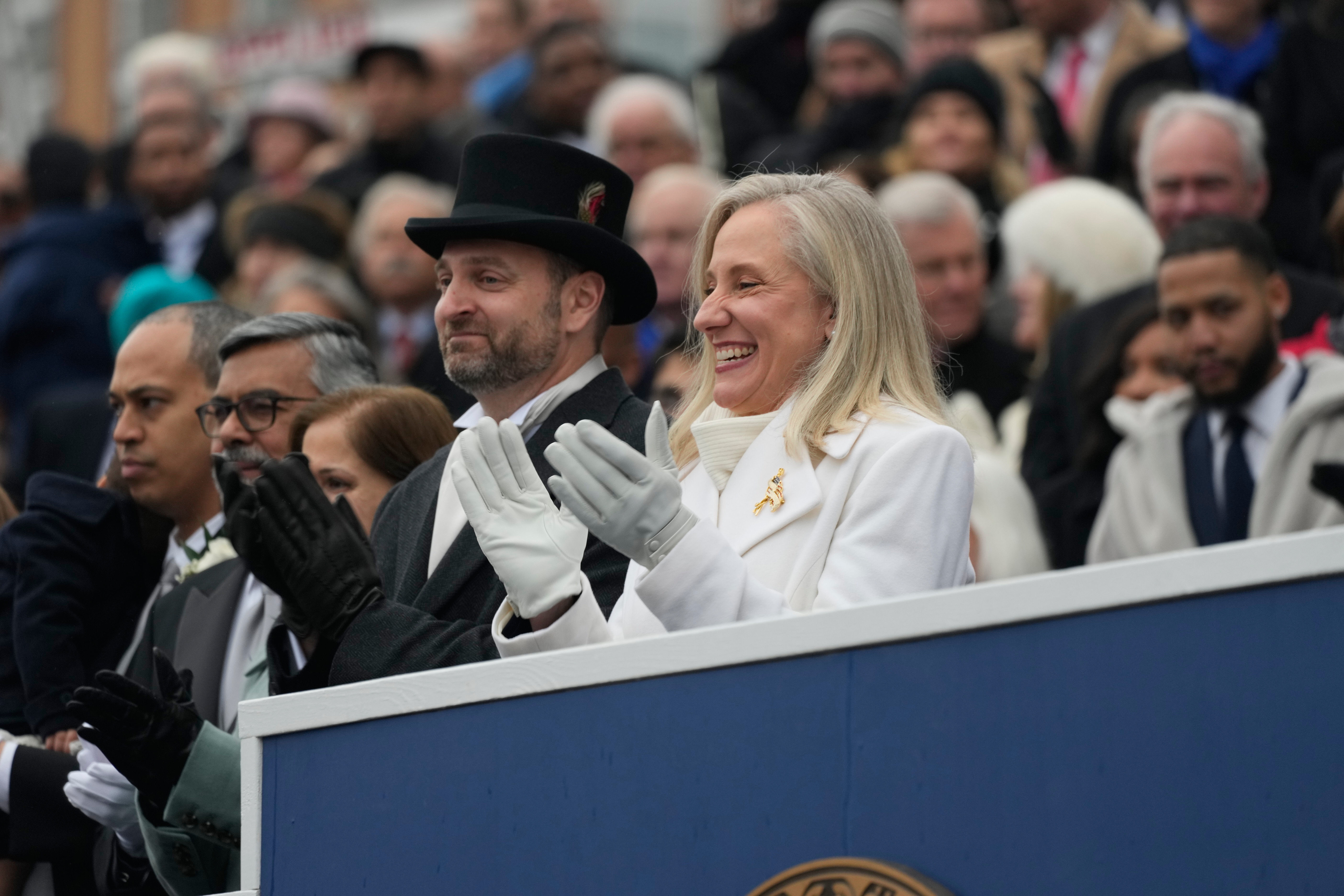 Virginia Gov. Abigail Spanberger participates in inaugural ceremonies at the Capitol in Richmond Va., Saturday Jan. 17, 2026. 